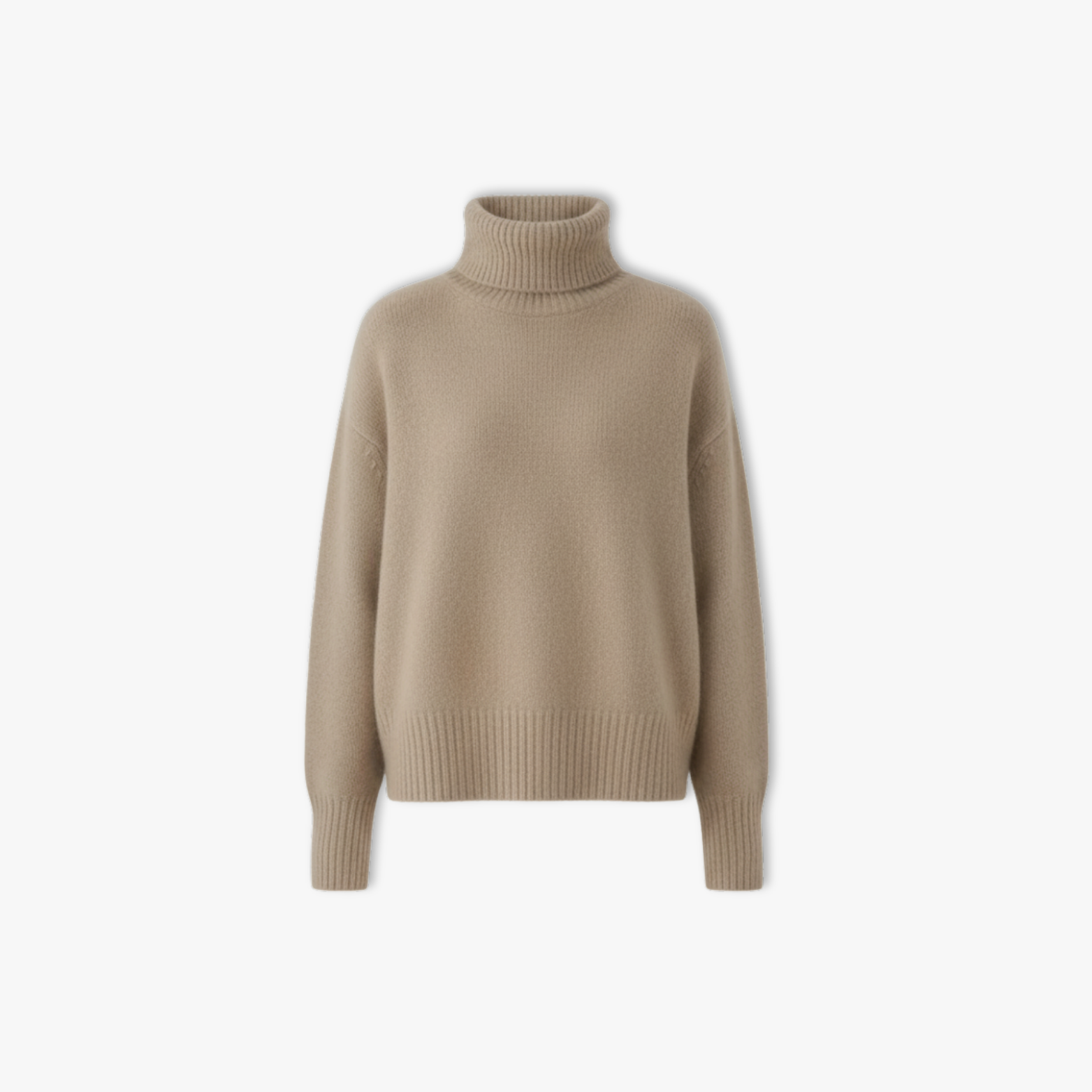 High Neck Sweater Women Soft Knitwear Lazy Style Pullover