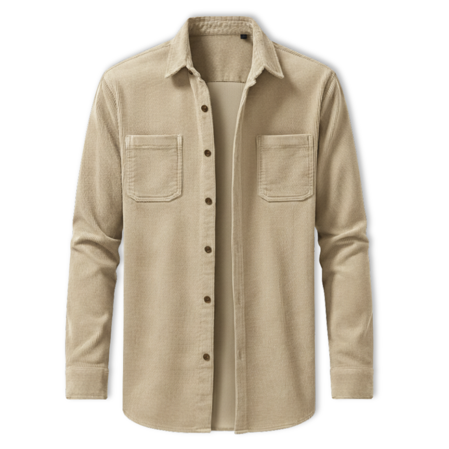 Men's Corduroy Shirt Jacket Long Sleeve Button Down Casual Loose Fit Shacket