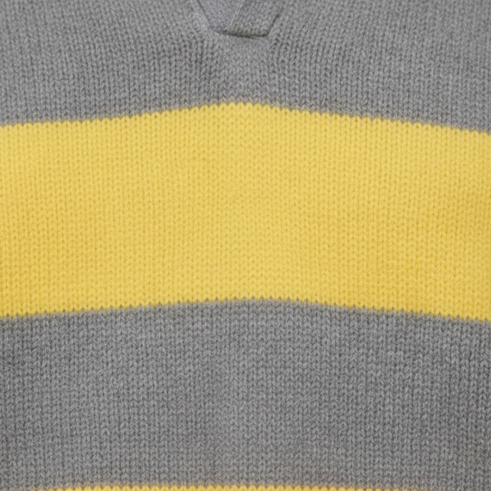 Woman Fashion Streetwear Loose Polo Collar Stripe Sweater Pullover