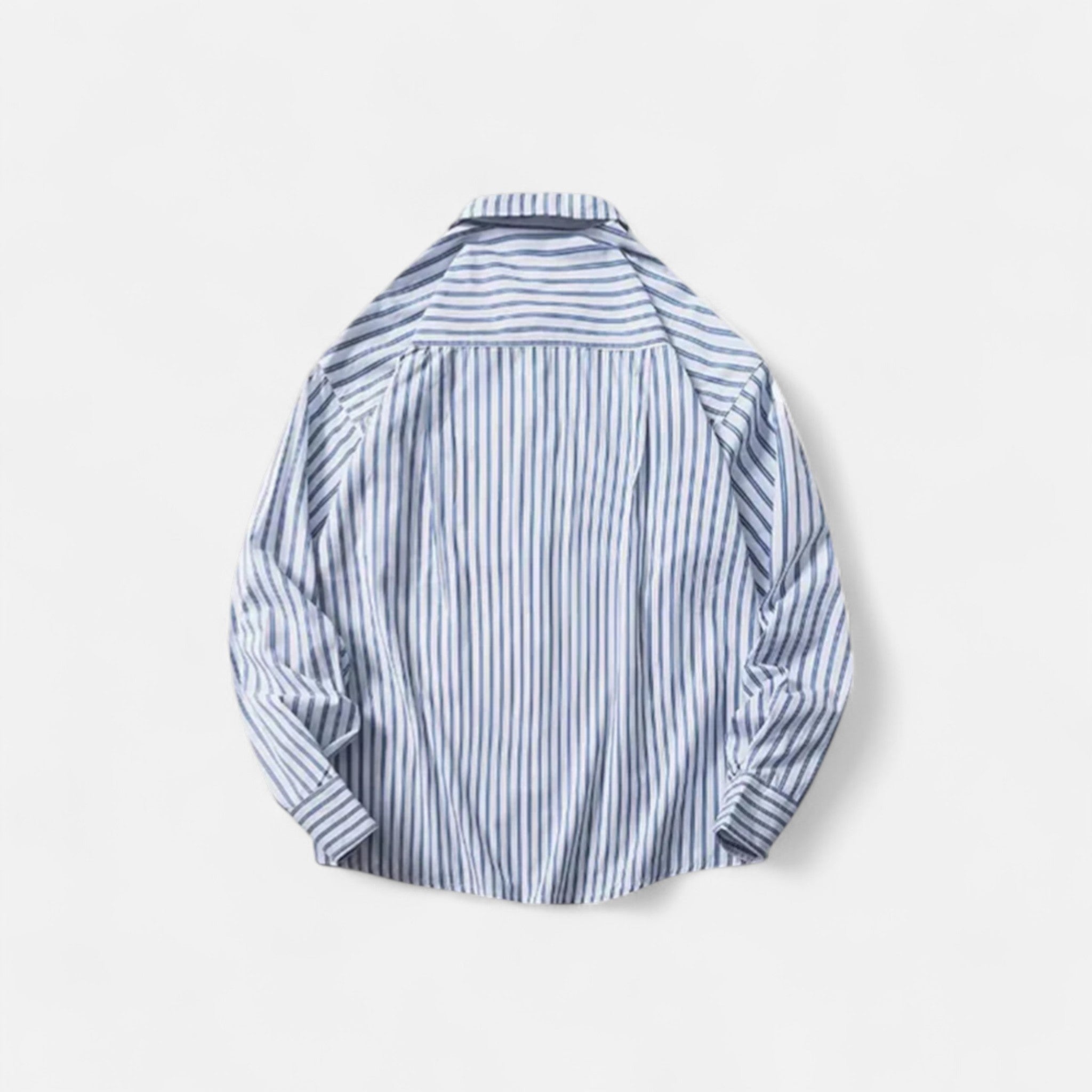 Veroux Mode | Men’s Oversized Striped Shirt – Relaxed Proportion, Elevated Simplicity