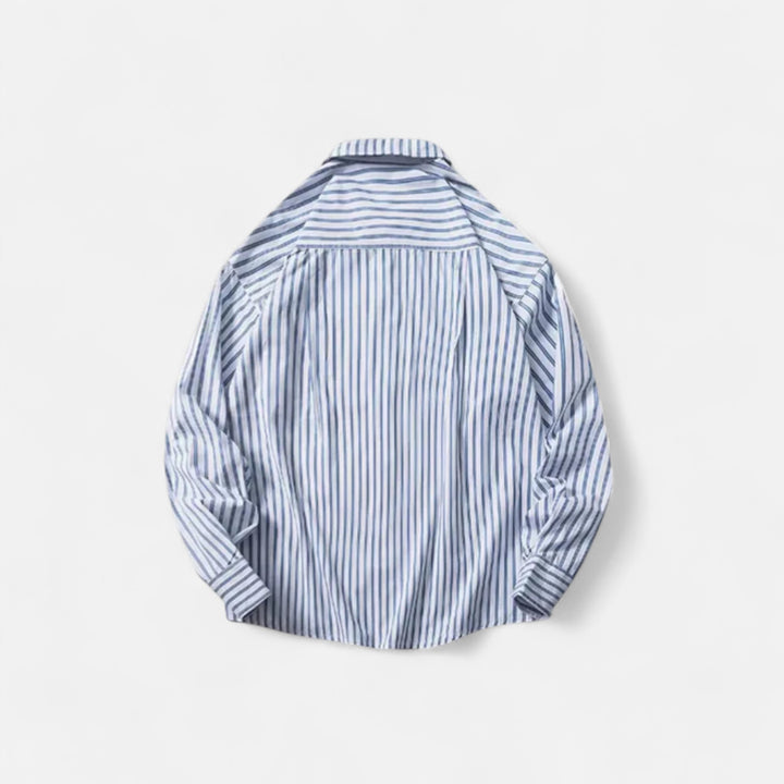 Veroux Mode | Men’s Oversized Striped Shirt – Relaxed Proportion, Elevated Simplicity