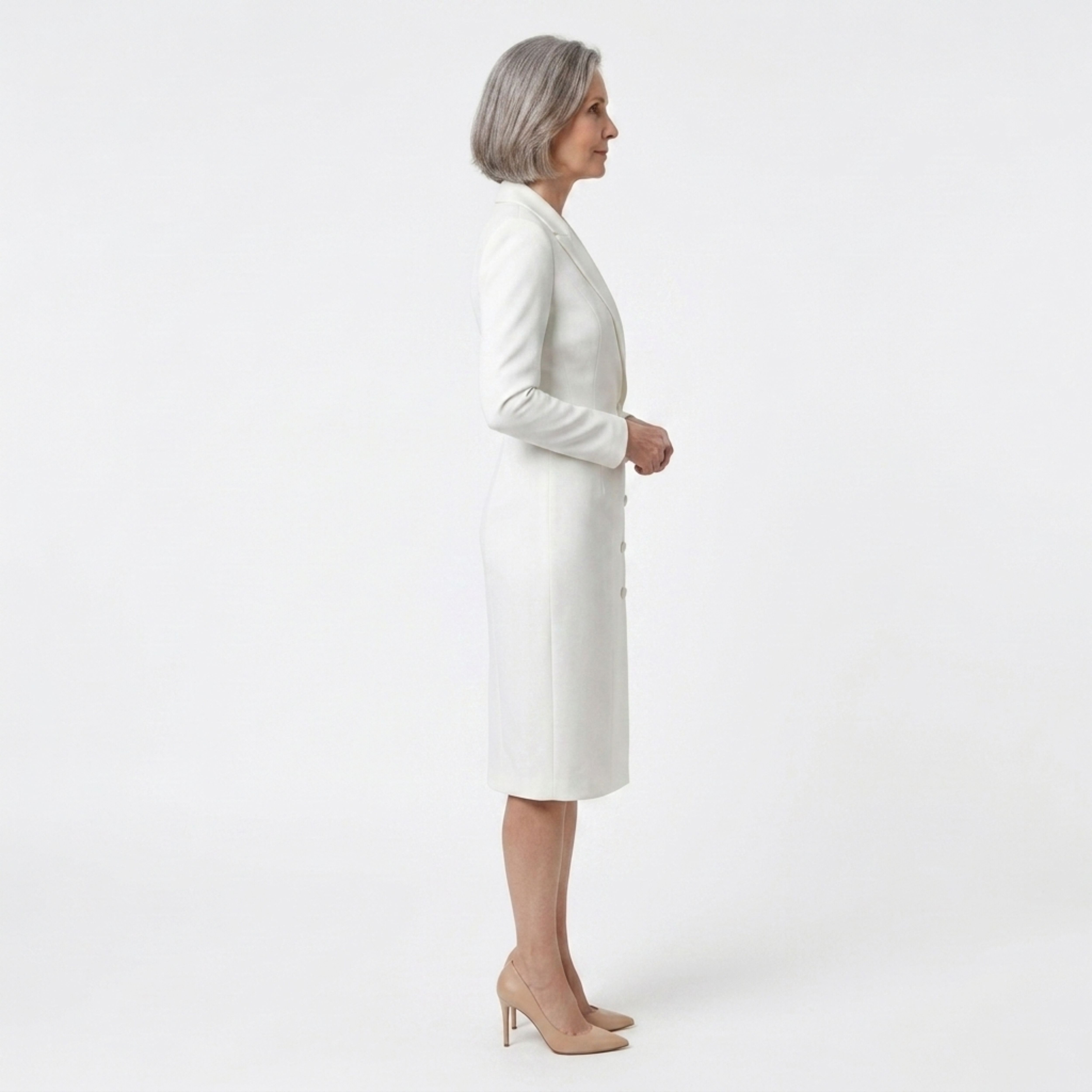 Women's blazer dress — fitted long sleeve midi — formal events