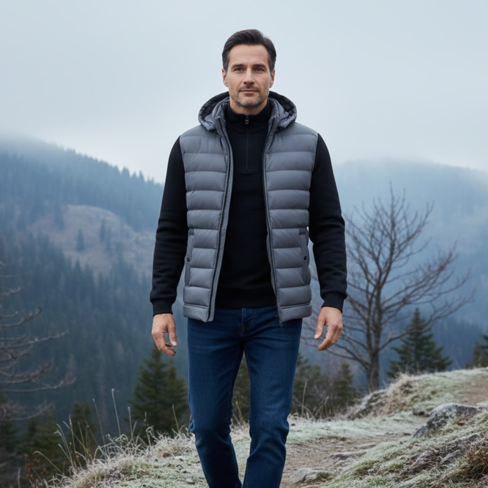 Men Lightweight Cotton Parkas Hooded Casual Versatile Short Jacket