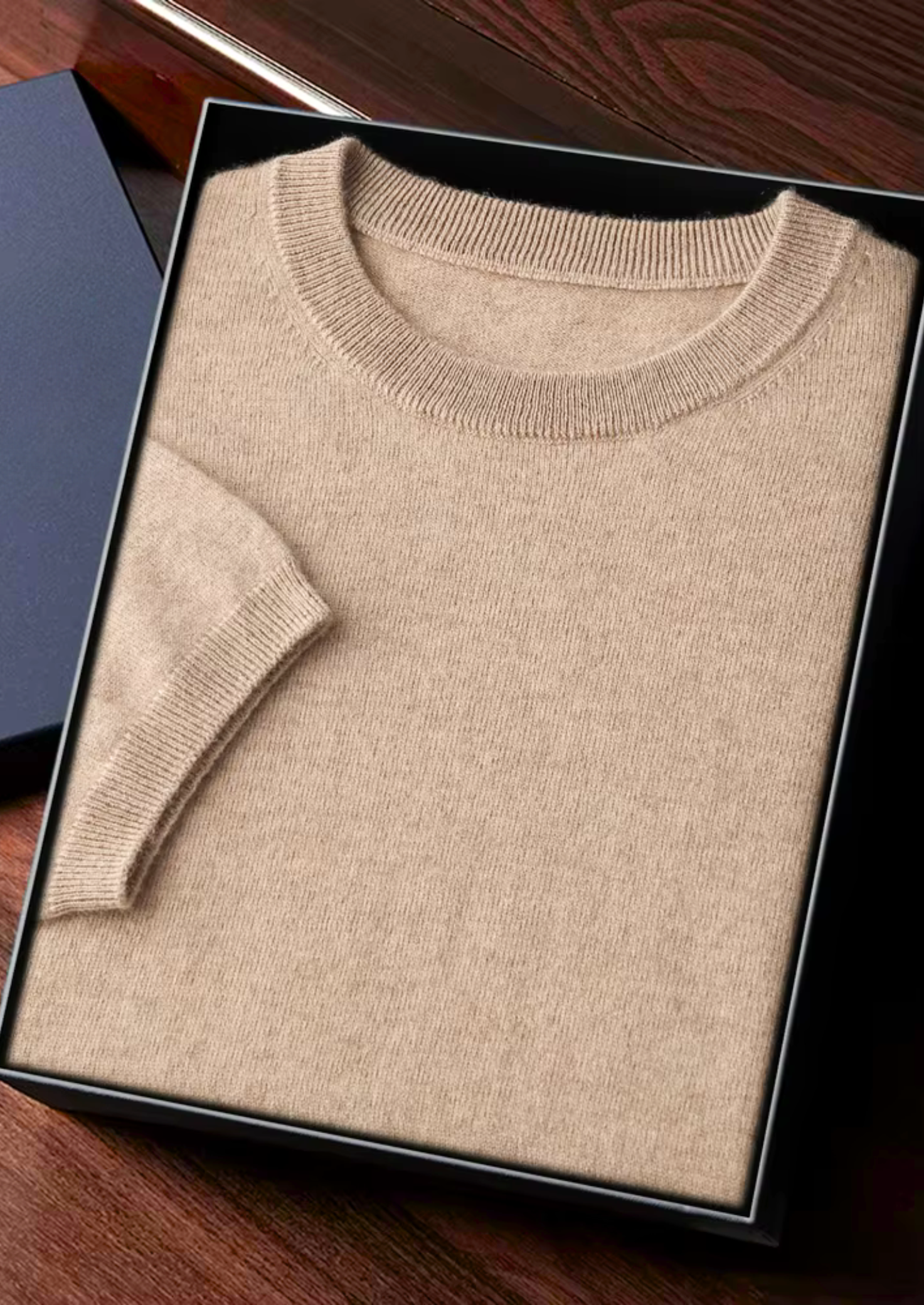Veroux Mode | Men’s Premium Cashmere Classic Crewneck T-Shirt