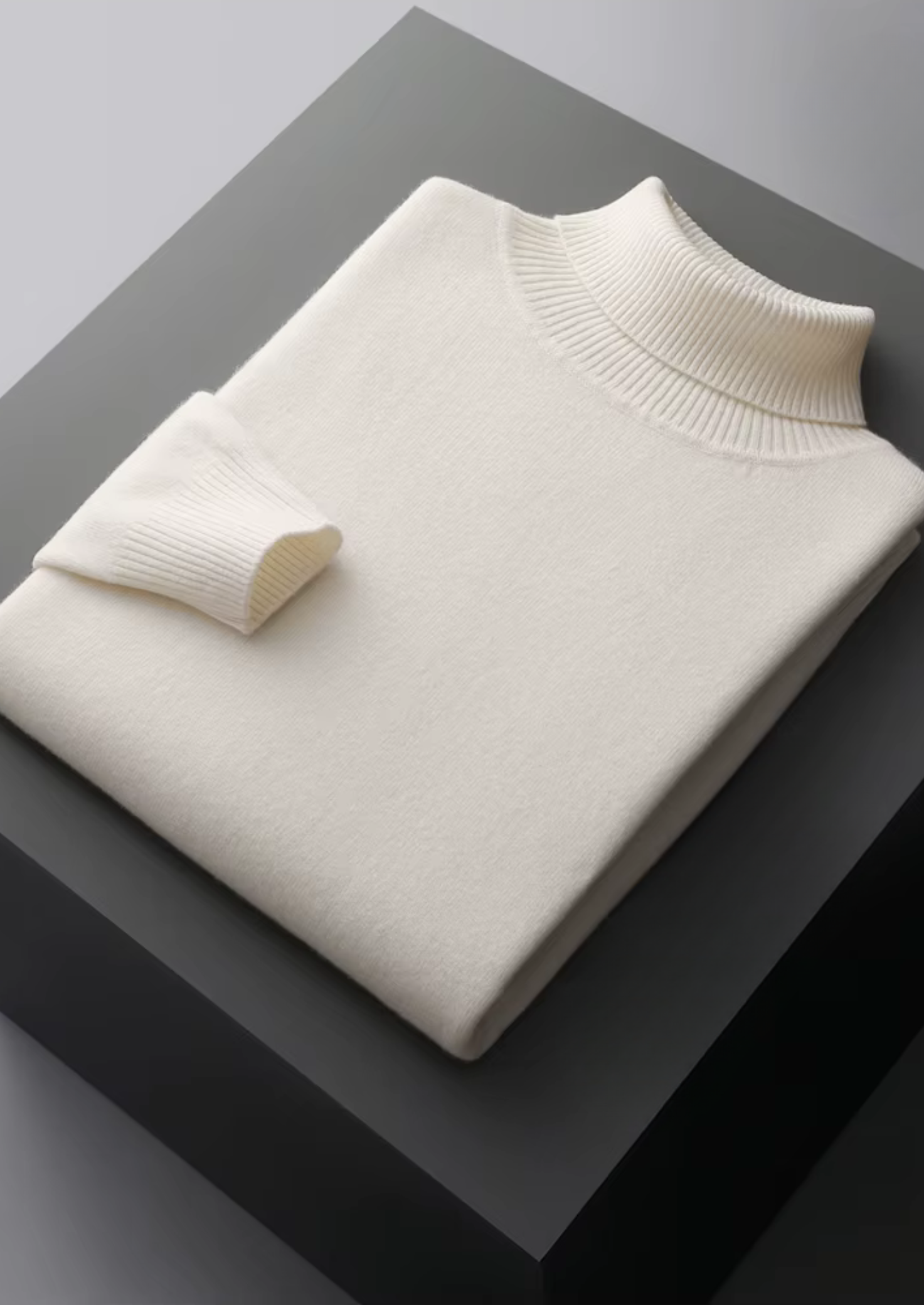 Veroux Mode | Men’s Pure Extra-Fine Merino Wool Classic Rollneck