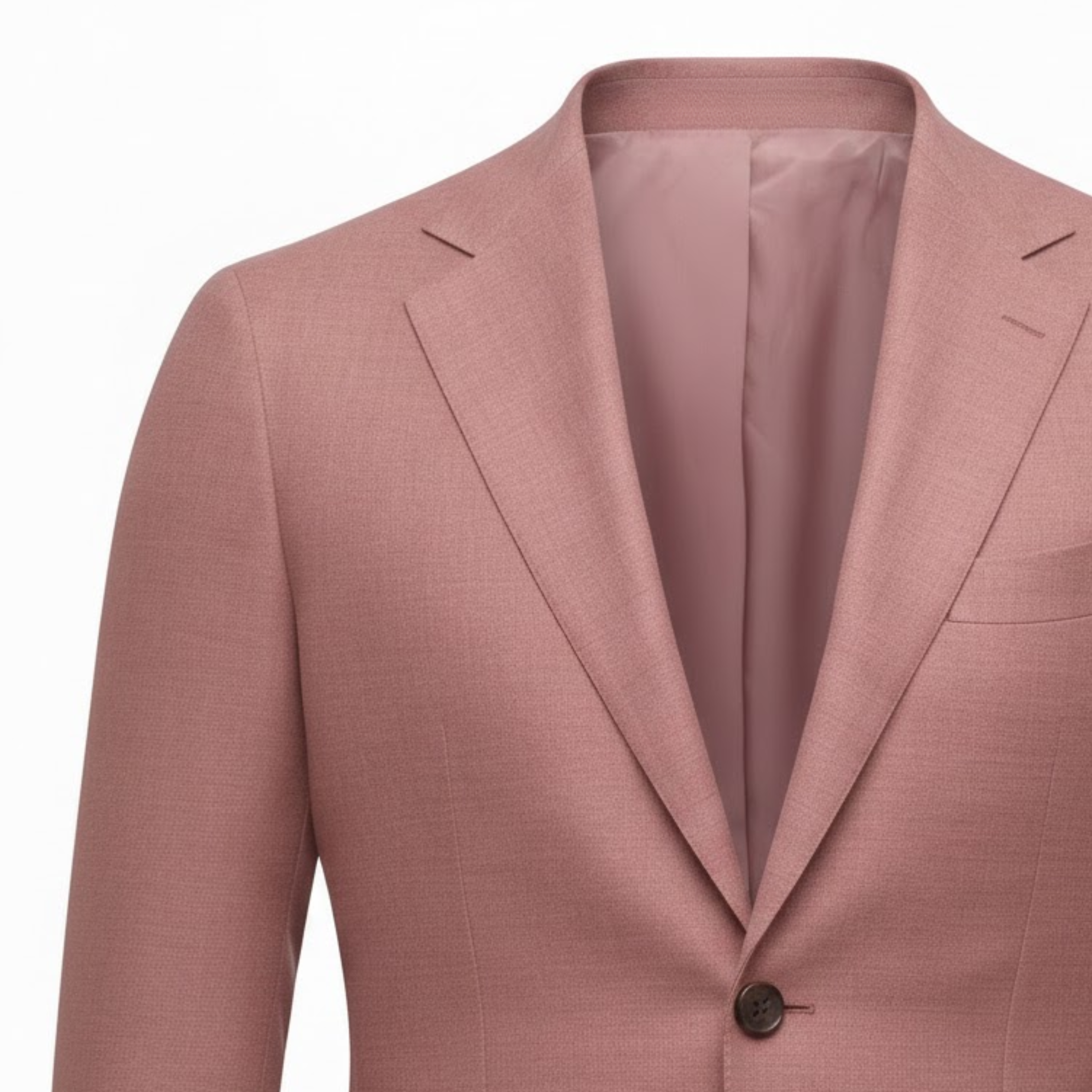 Men's Slim Fit Tailored Blazer with Notched Lapels and Two-Button Closure