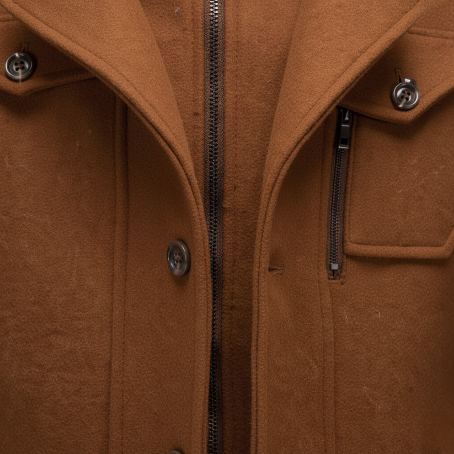 Men Fashion Autumn Winter Wool Trench Coats Middle Long Jacket Male Double Collar Zipper Coat