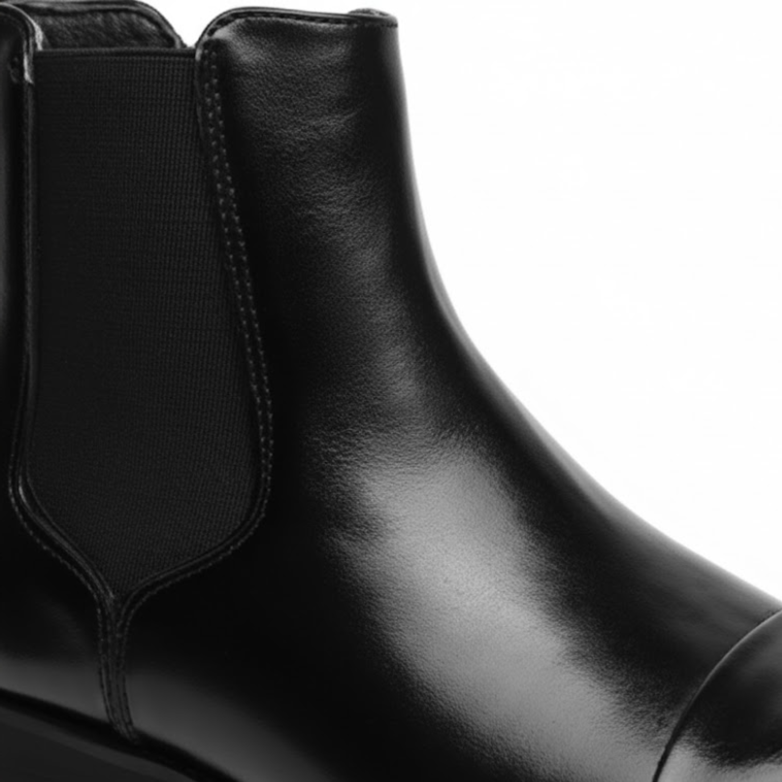 Men's Red Sole Pointed Toe Ankle Boots Leather Chelsea Boot