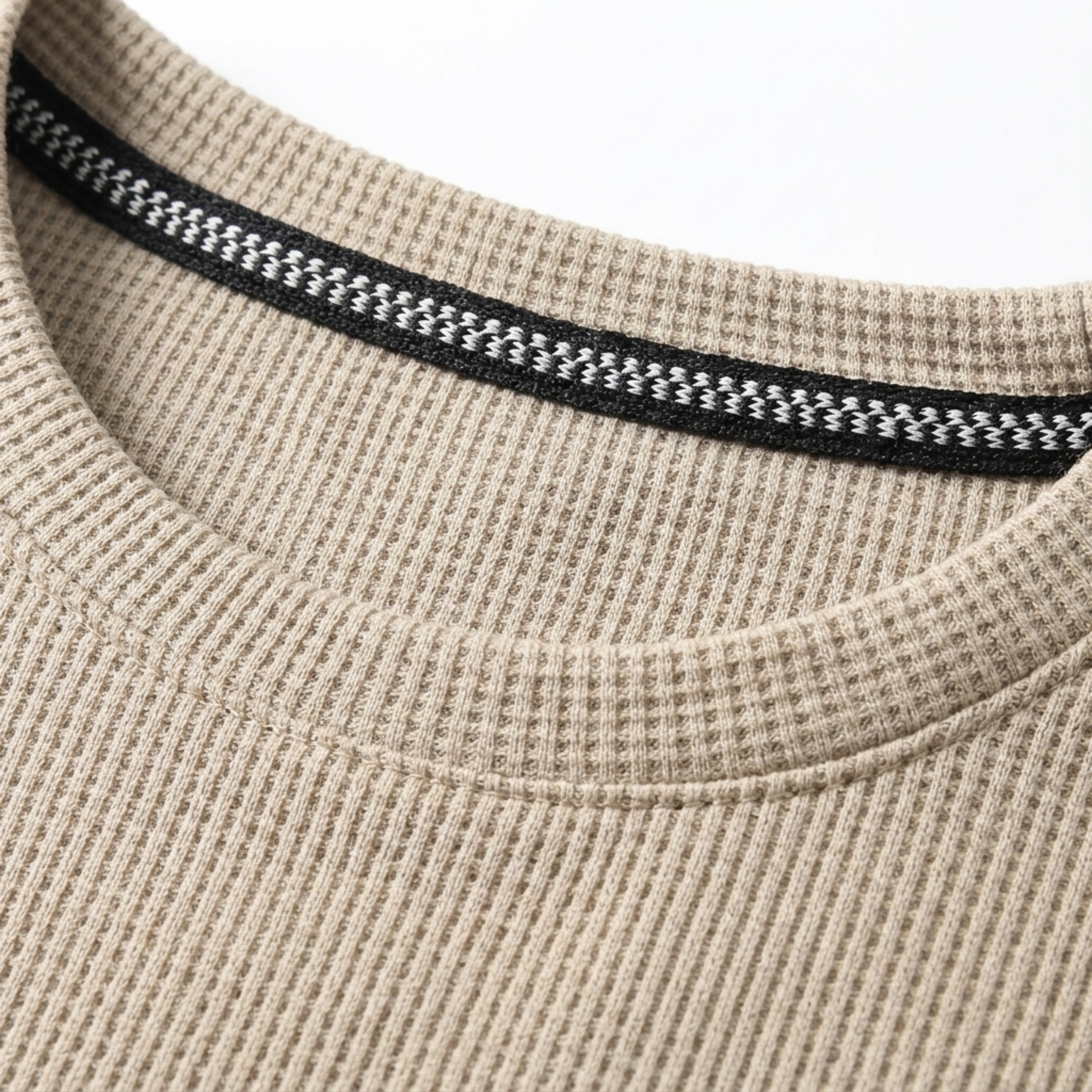Men's waffle knit t-shirt — relaxed tailored fit — everyday casual