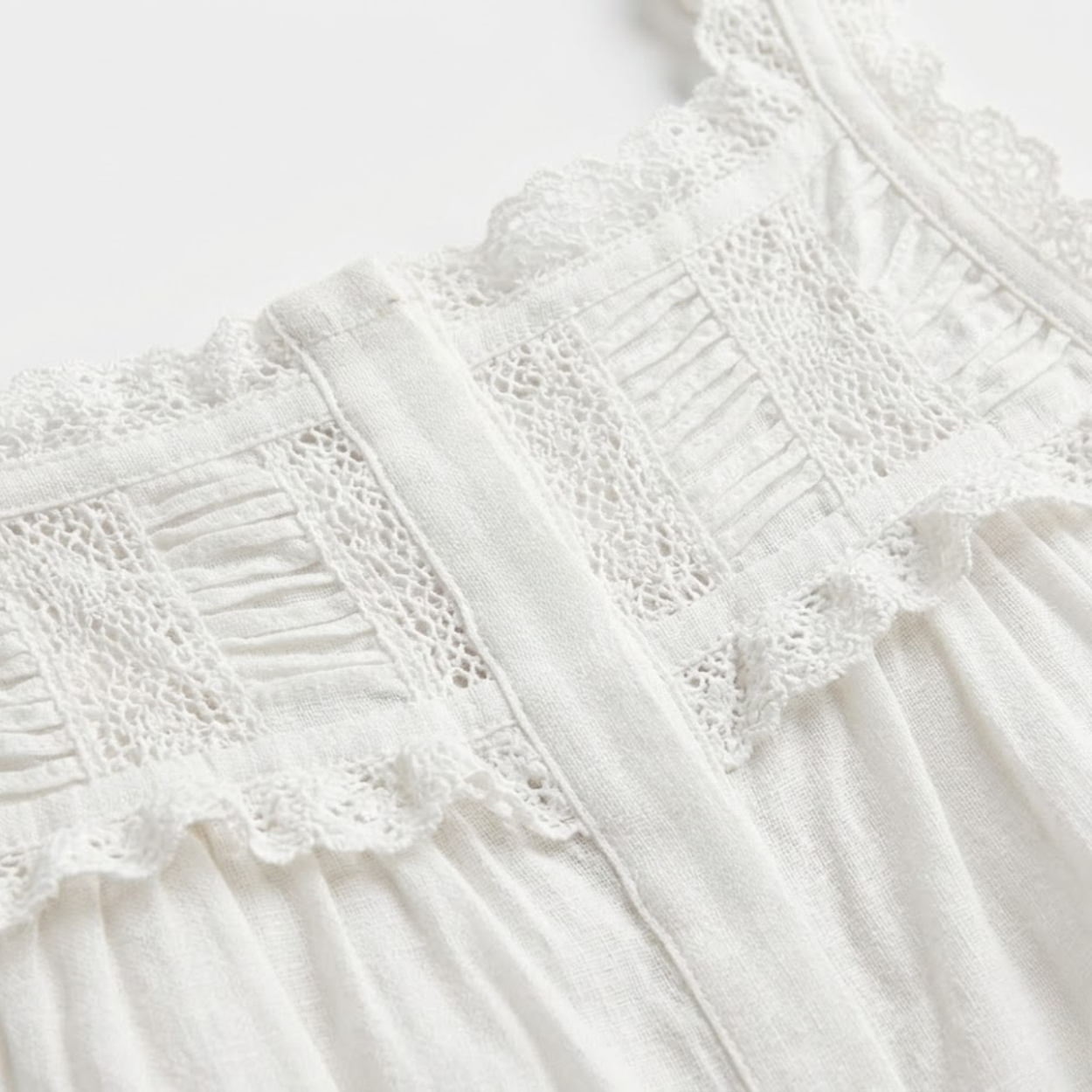 Crop top tank for women with ruffle lace and button front — beach outfit