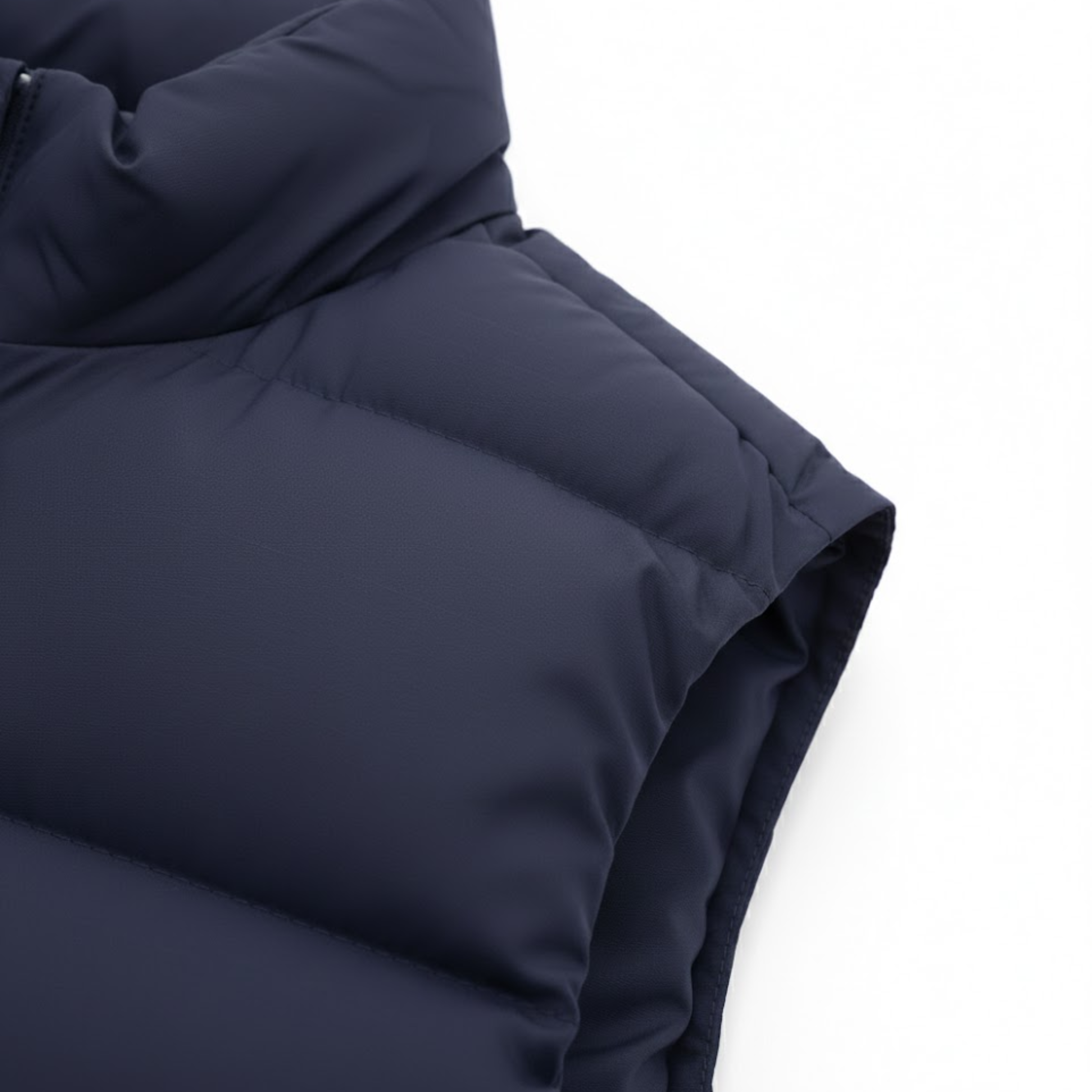 Men's Puffer Vest Cotton Padded Sleeveless Jacket with Zipper Pockets and Stand Collar