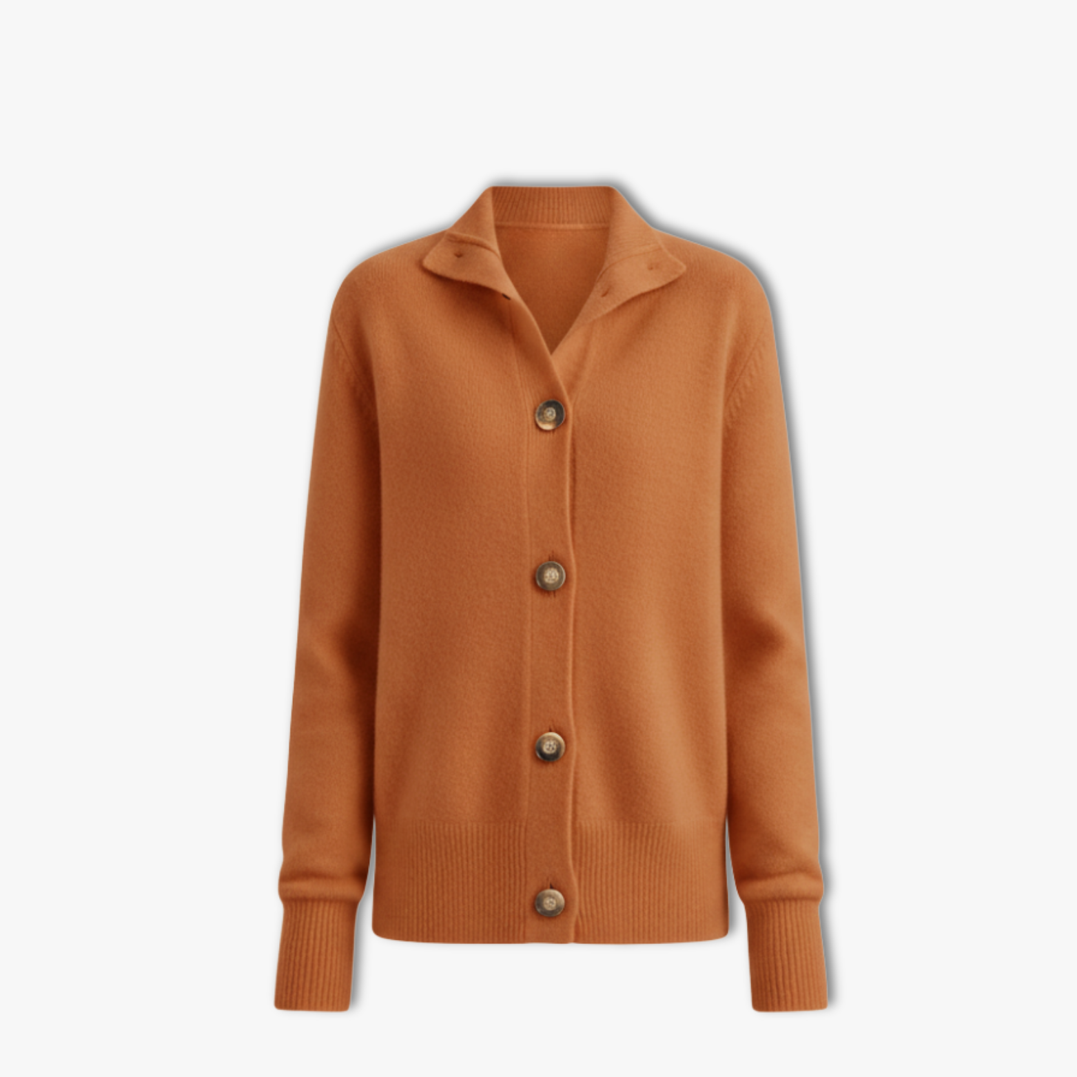 Stand Collar Knitted Cardigan Women Loose Short Jacket