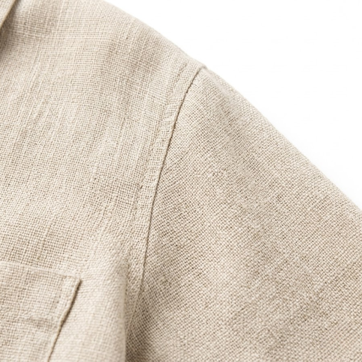 Women's pure linen polo top — relaxed oversized fit V-neck — beach vacation
