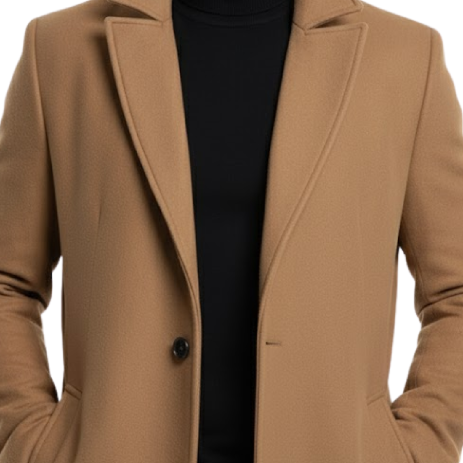 Trench Coats Luxury Male Mid-Long Warm Wool Jackets Casual