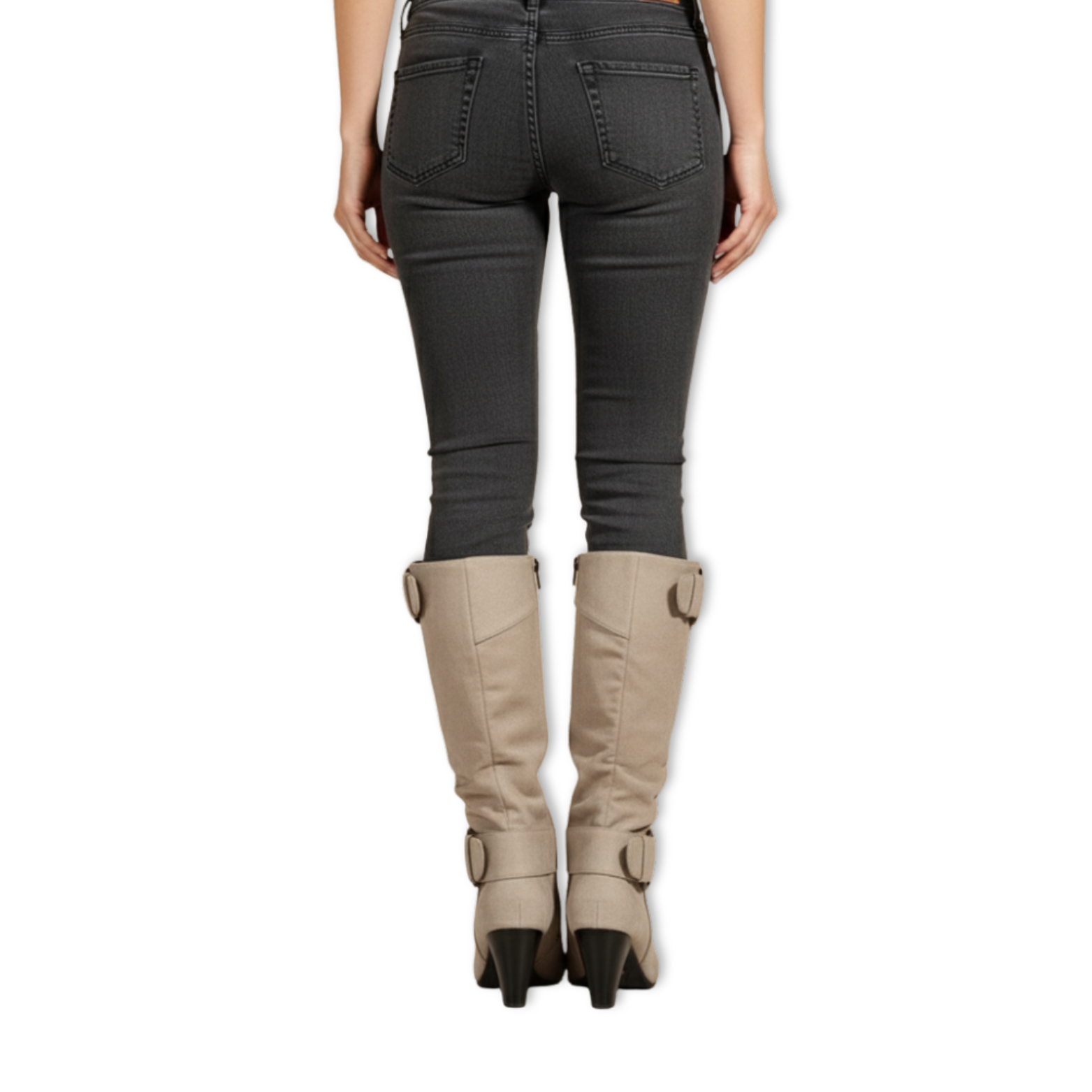 Knee-high Zipper Women's Modern Boots Pointed Toe English