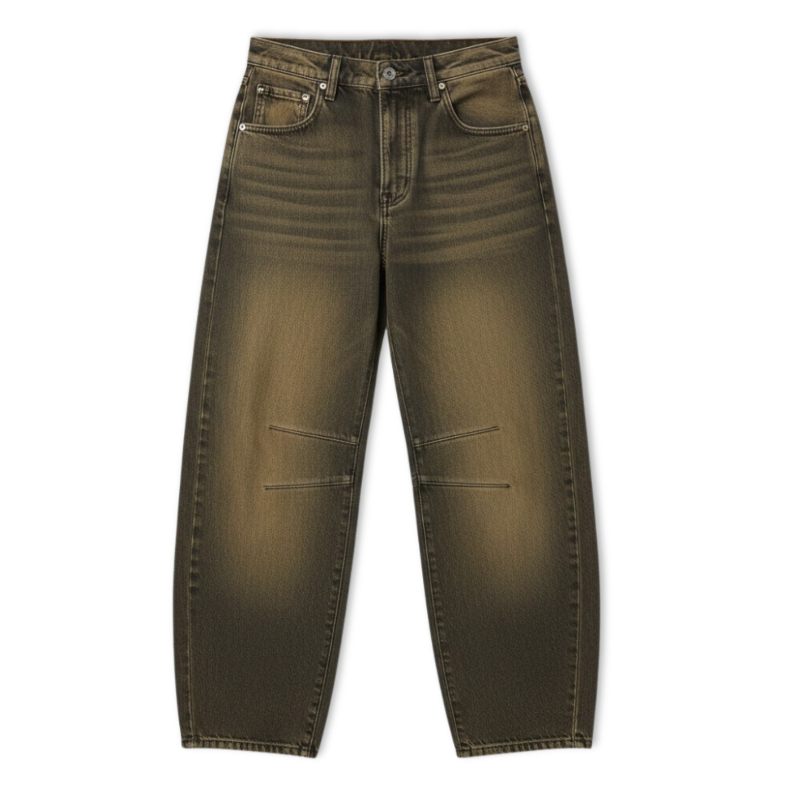 Women Vintage American Style Denim Jeans Splicing Straight Pants