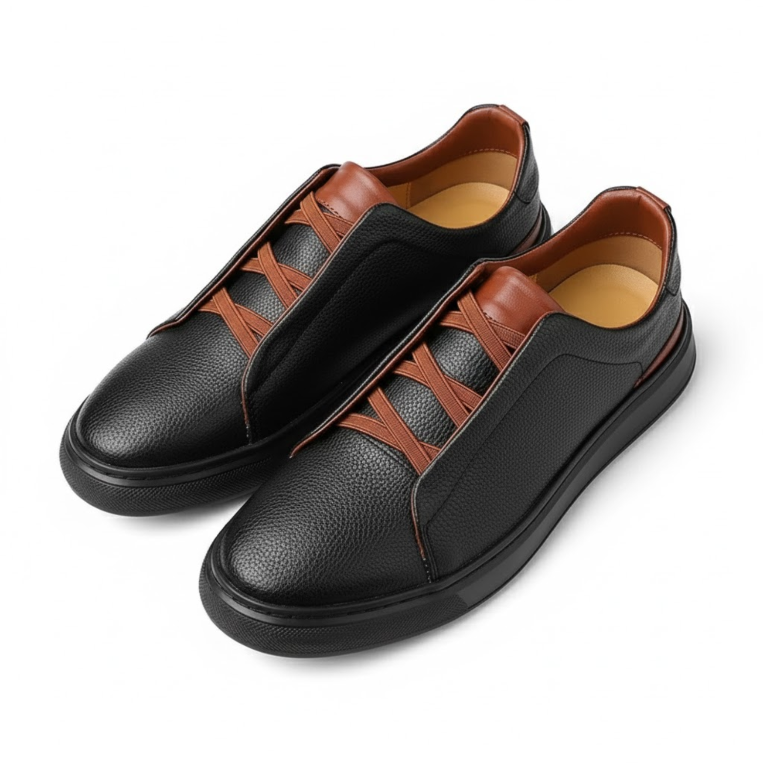 Men's Comfortable Leather Slip-On Sneaker