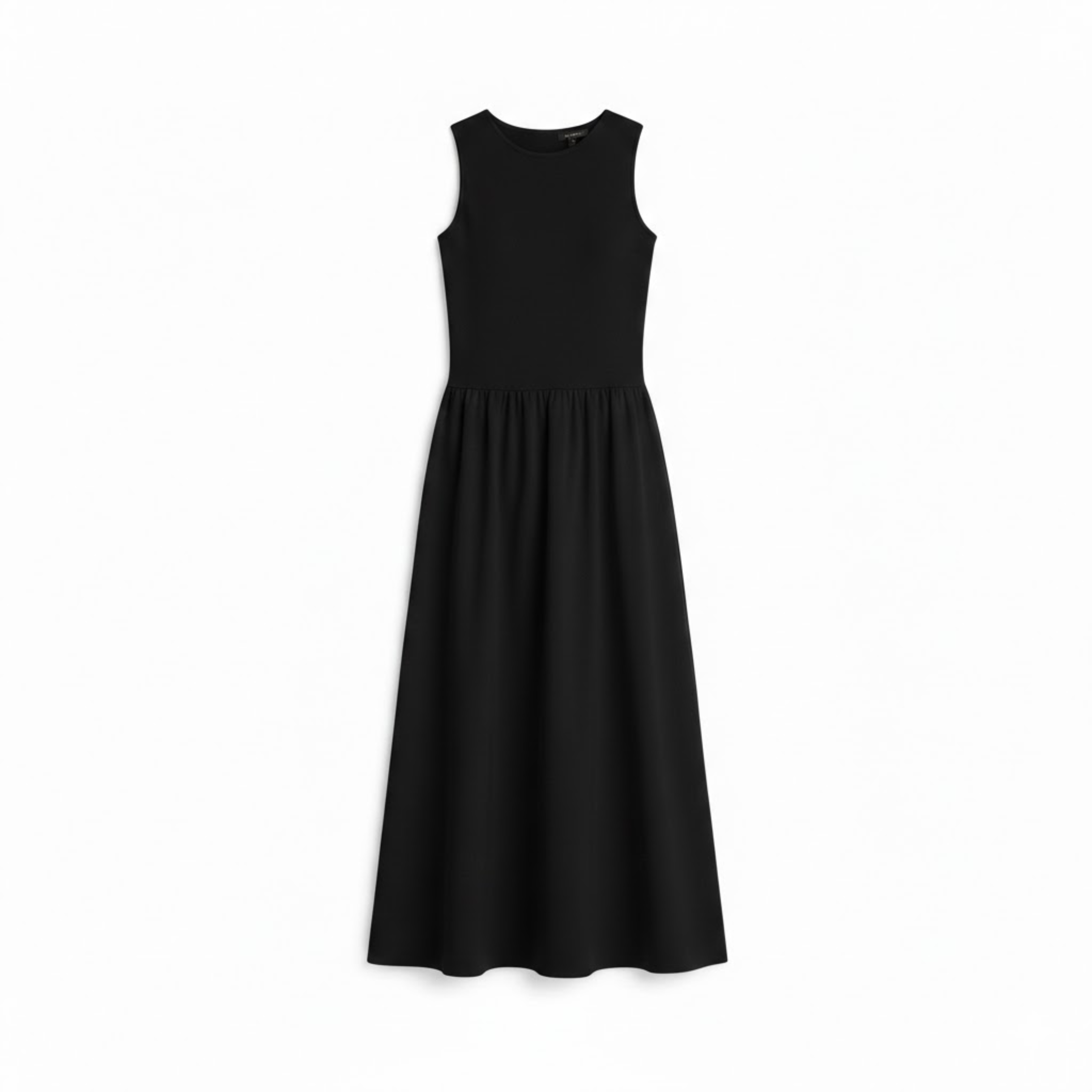 Women's Sleeveless Fit and Flare Maxi Dress with O-Neck and Ankle-Length Silhouette