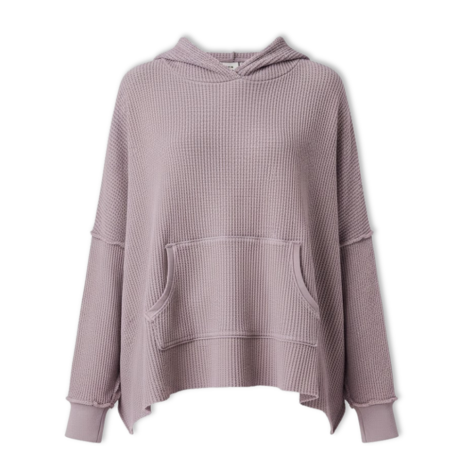 New Waffle Oversized Hoodies Women Long Sleeve Patchwork Jogger Sweatshirt
