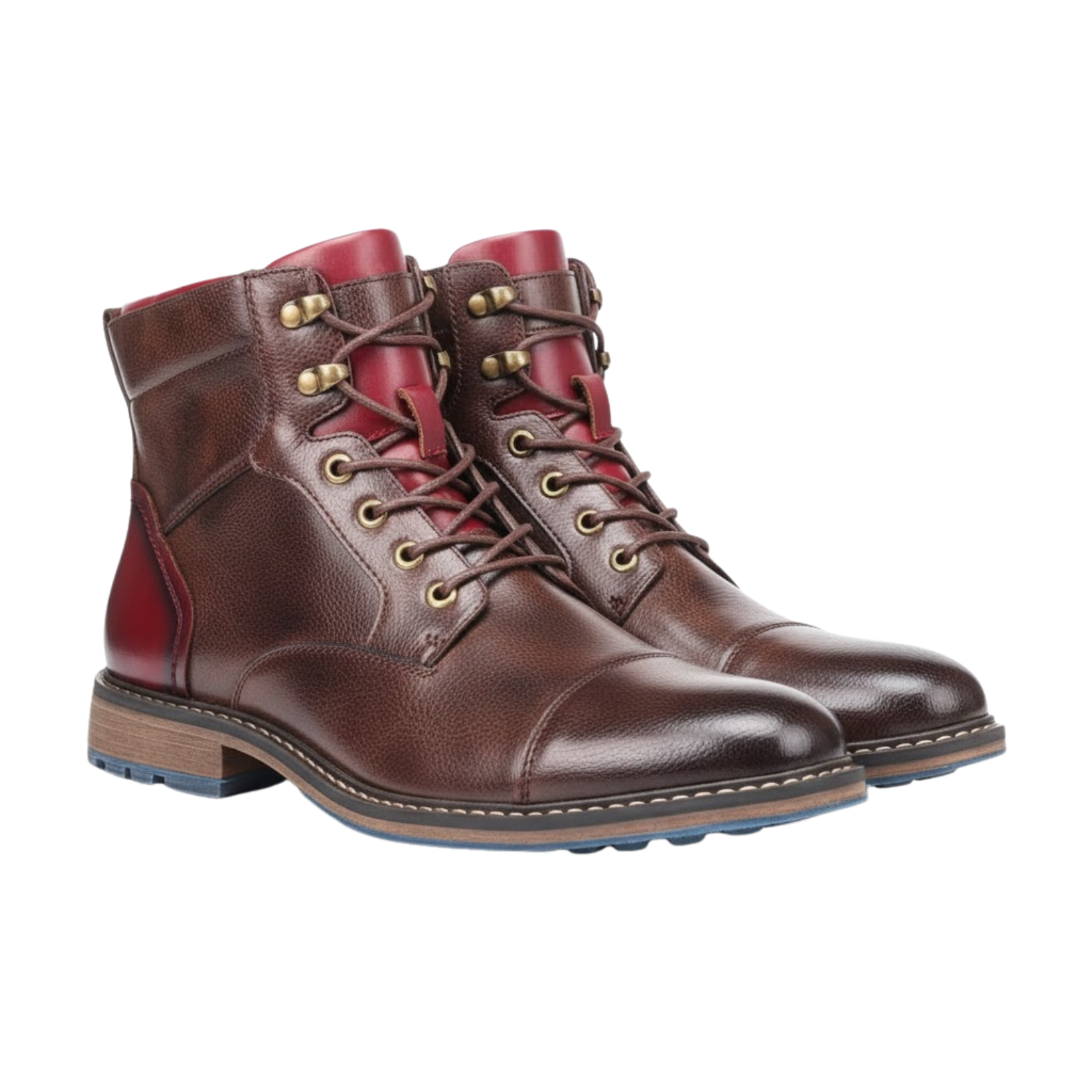 Men's Microfiber Ankle Boots Retro Side Zip Casual Fashion Shoes Rubber Sole