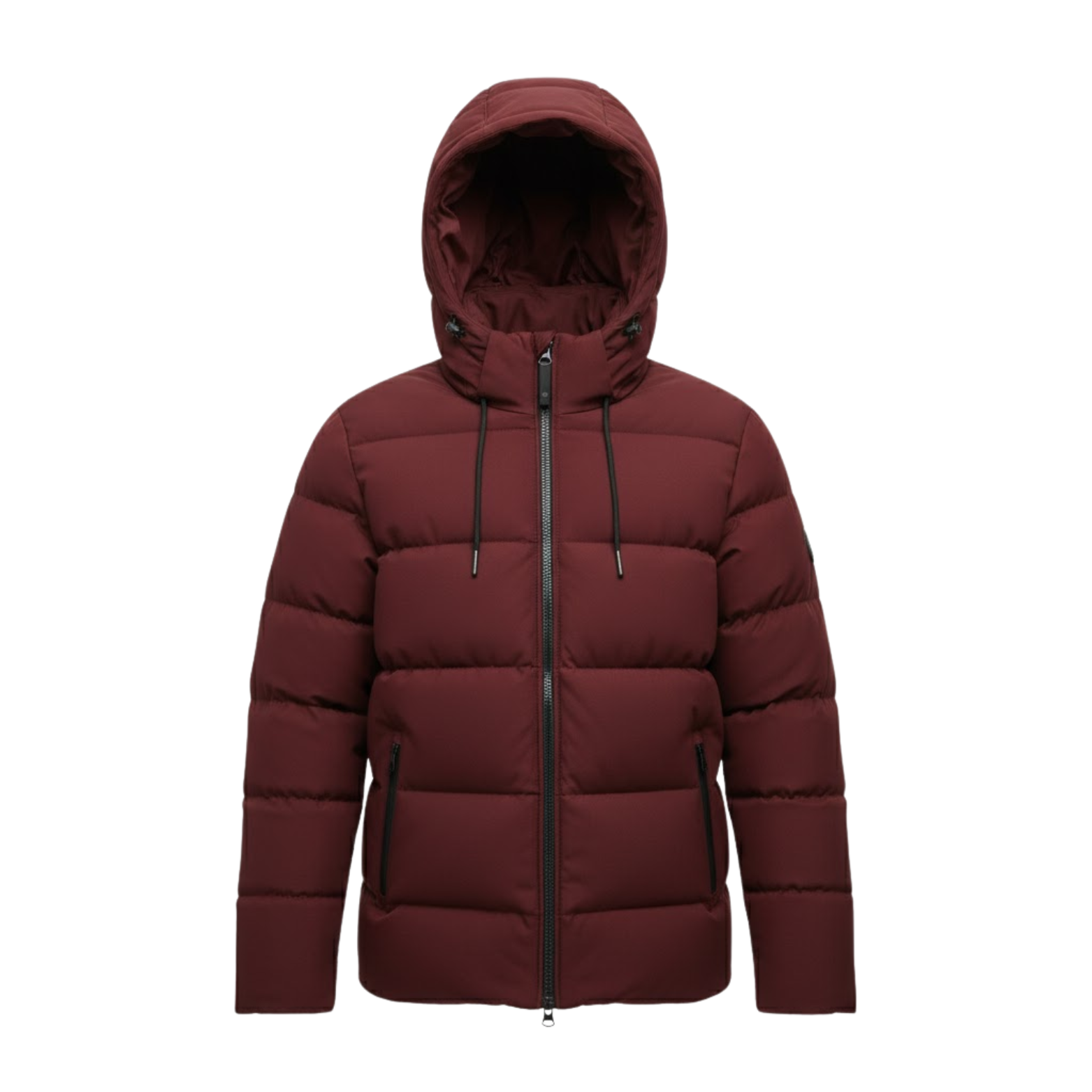 Men's Fleece Lined Puffer Jacket Cotton Filled Winter Warm Hooded Outerwear