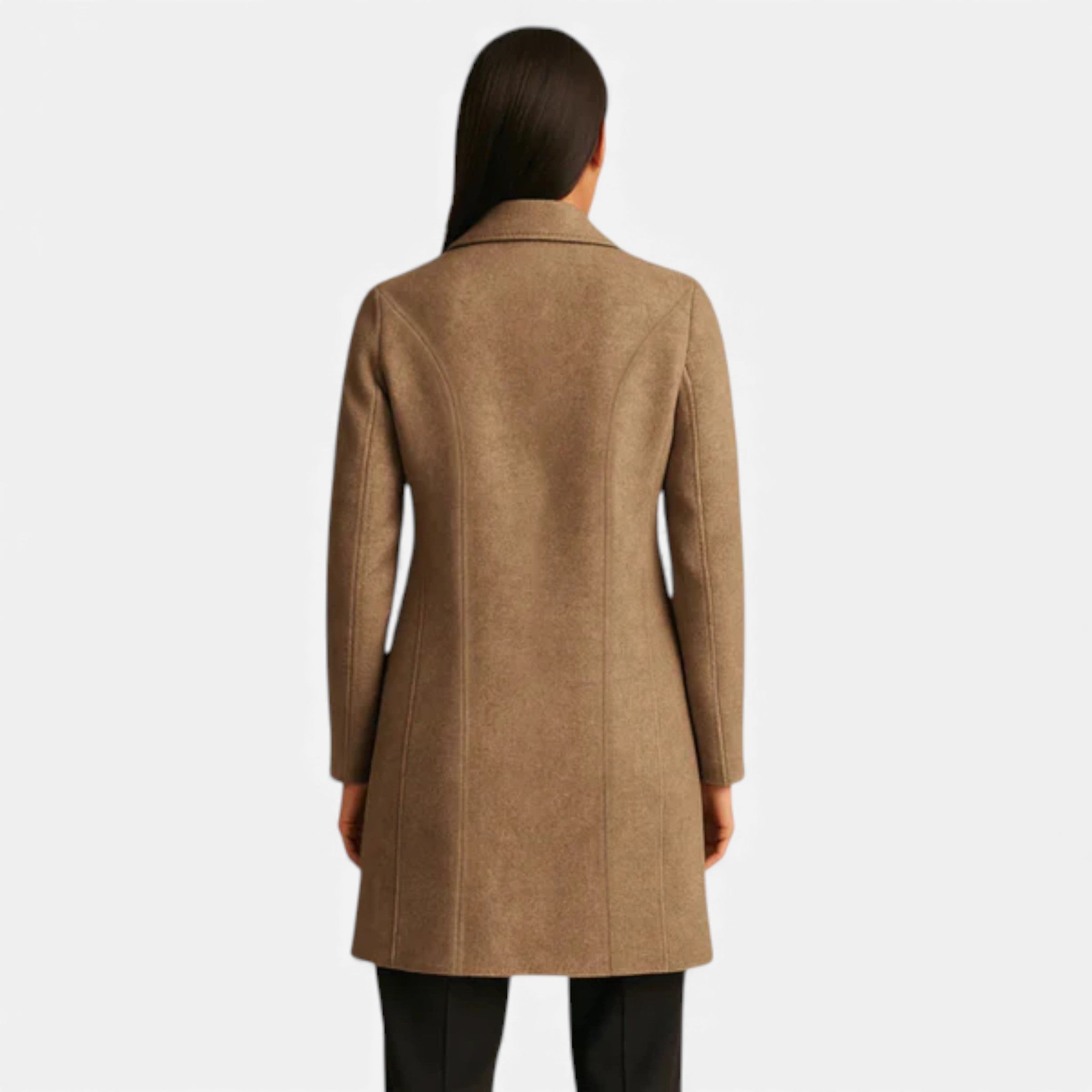 Veroux Mode | Women’s Lapel Coat – Tweed Heritage Elegance
