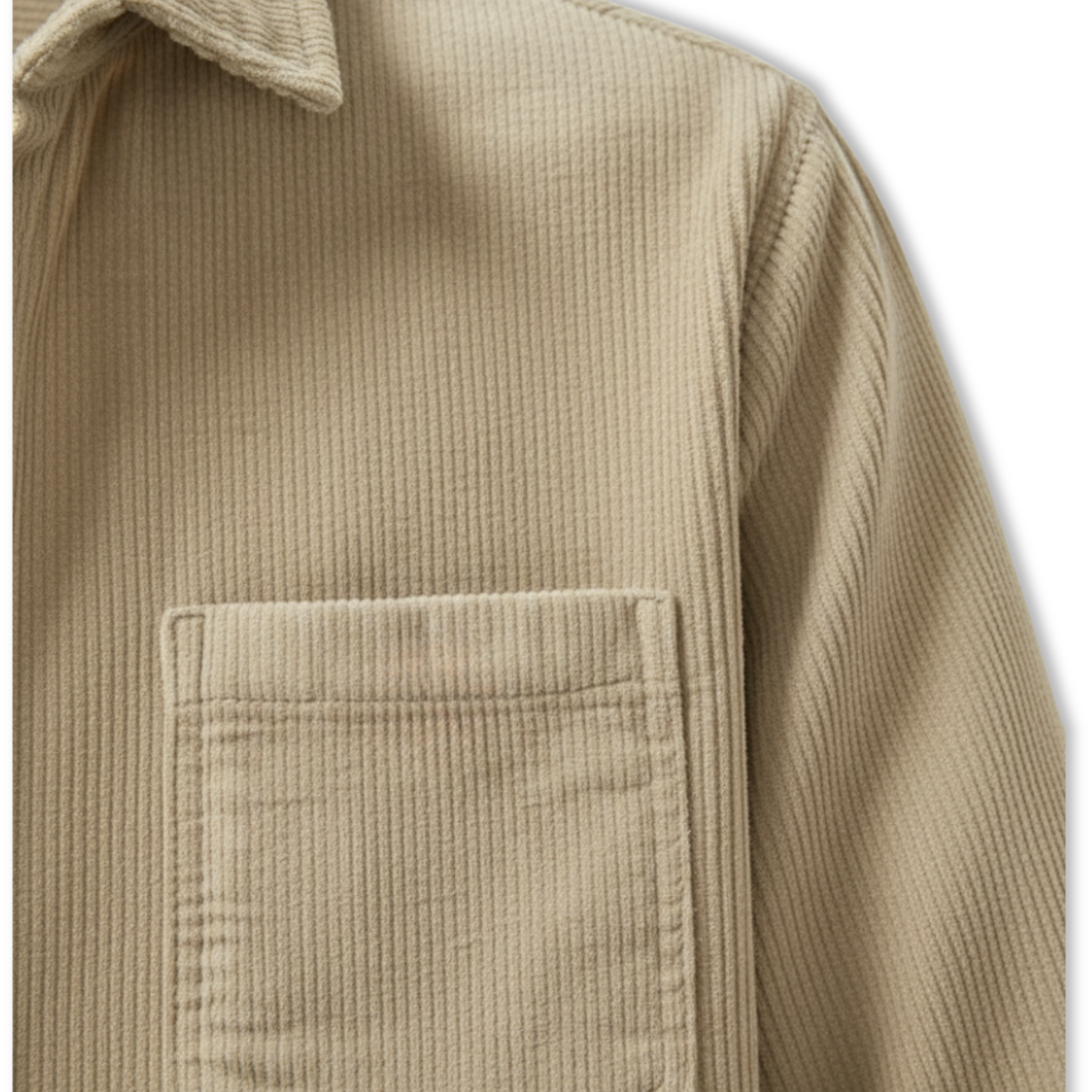 Men's Corduroy Shirt Jacket Long Sleeve Button Down Casual Loose Fit Shacket