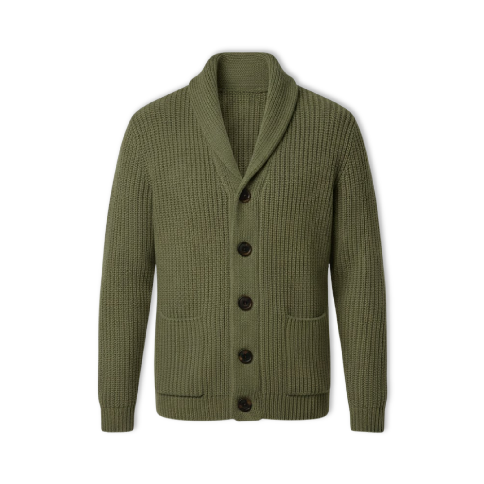 Men's Winter Cardigan Sweater Slim Fit Shawl Collar