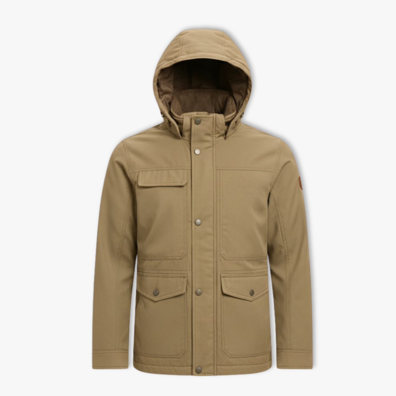 Men's Fleece Lined Cargo Jacket Hooded Winter Tactical Outerwear Thick Warm Coat