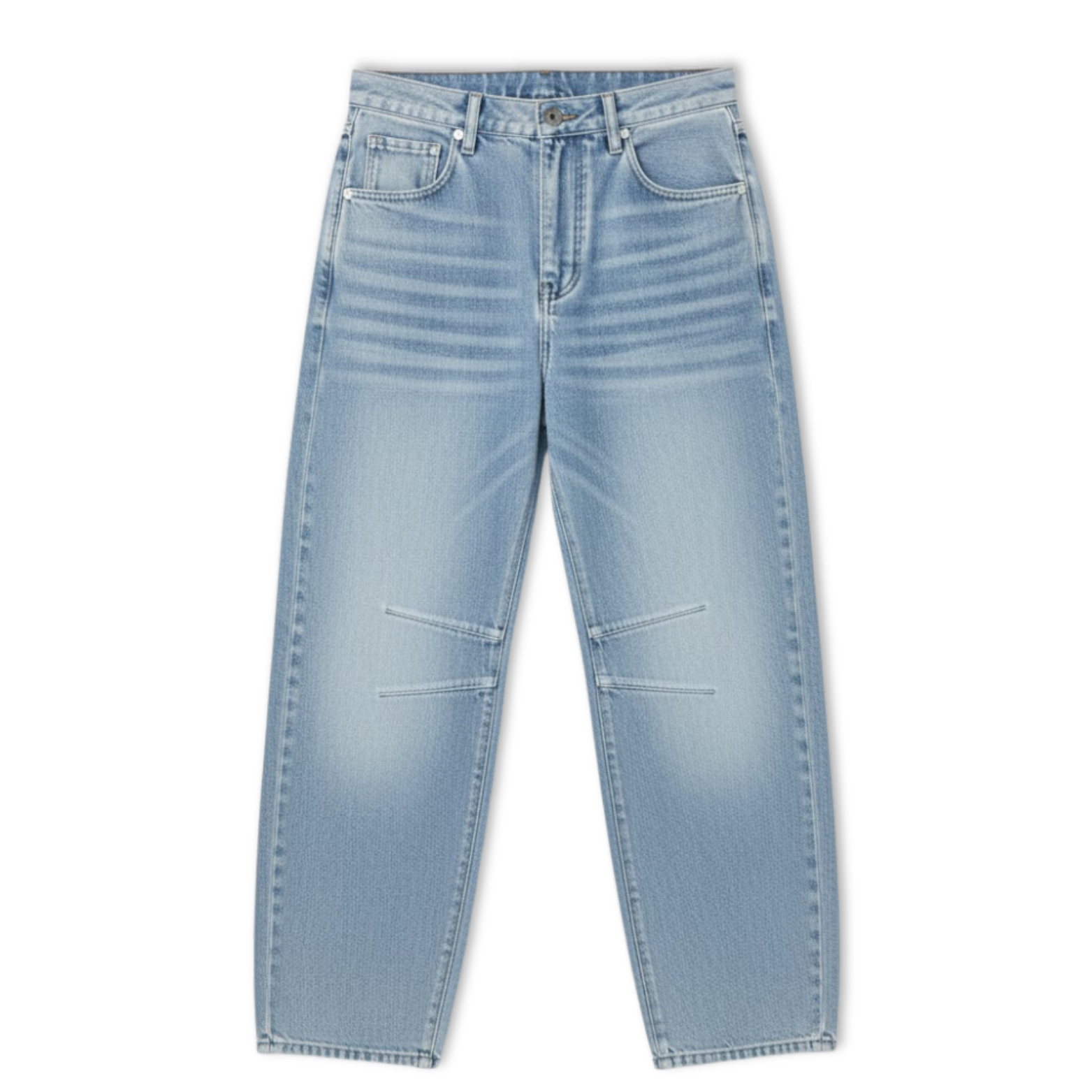 Women Vintage American Style Denim Jeans Splicing Straight Pants