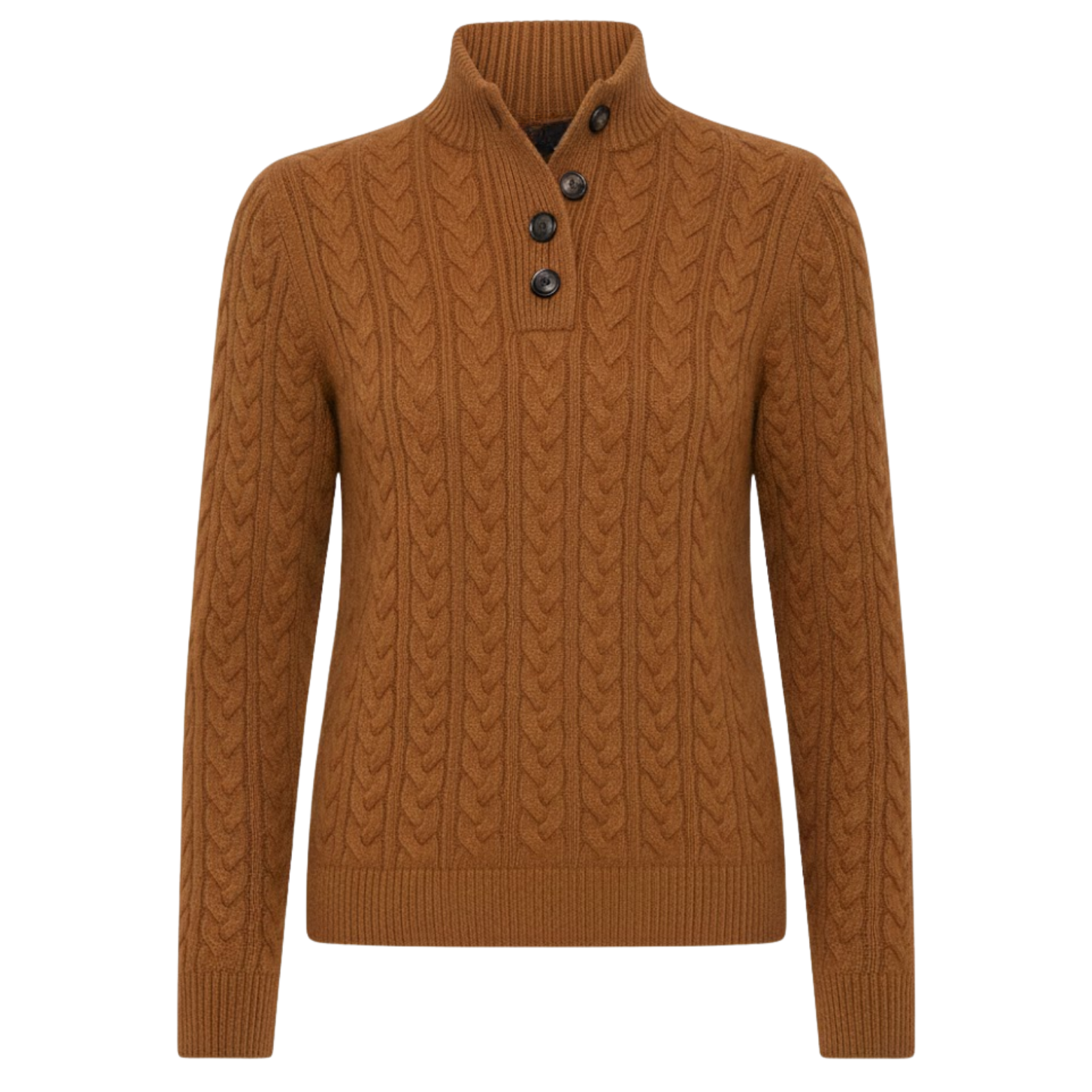 Knitted Cardigan Coat Thick Stand Collar Bottom Sweater