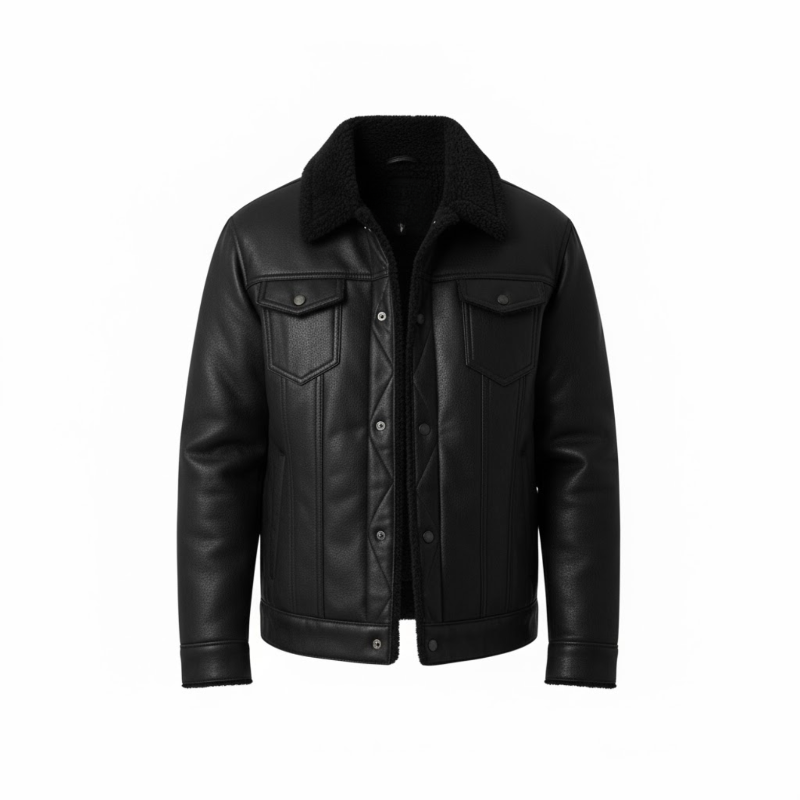 High Quality Thicken Suede Leather Jacket Casual Winter Coat