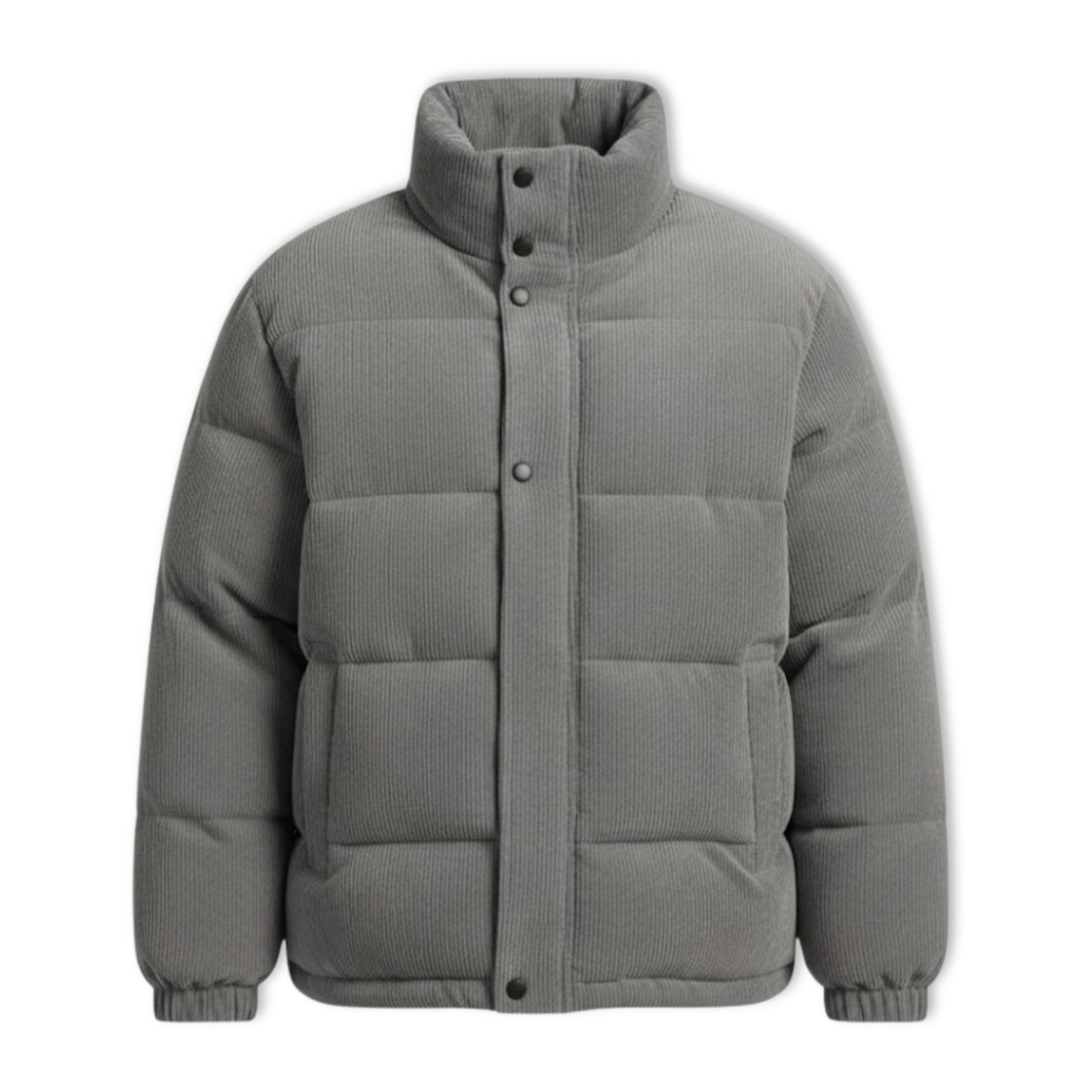 Thickened Corduroy Cotton Jacket Men's Warm Neck Protection Stand Collar Oversize Trendy Cotton Coat Outerwear