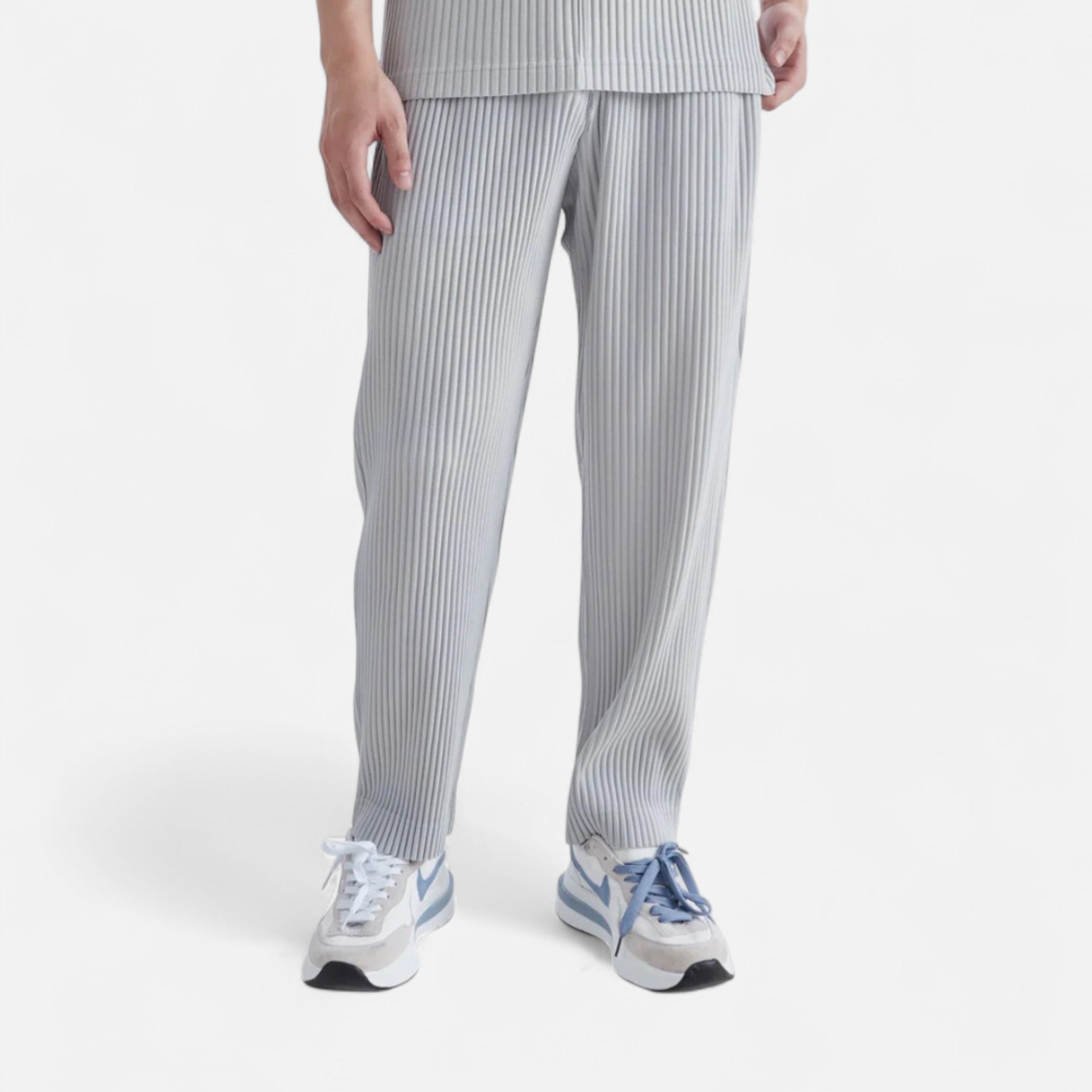 Veroux Mode | Men’s Ribbed Cotton Trousers – Textured Comfort, Elevated Everyday Style