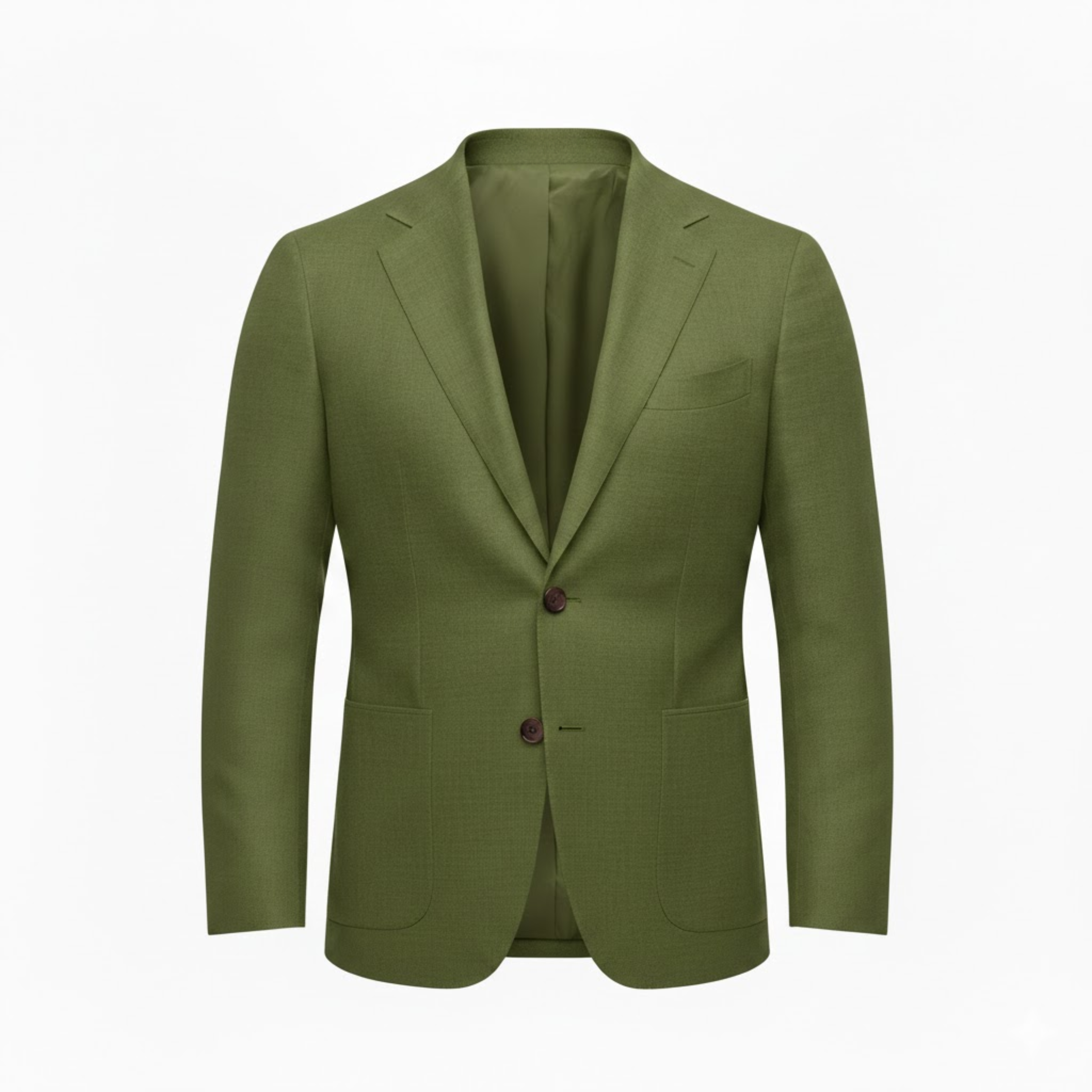 Men's Slim Fit Tailored Blazer with Notched Lapels and Two-Button Closure