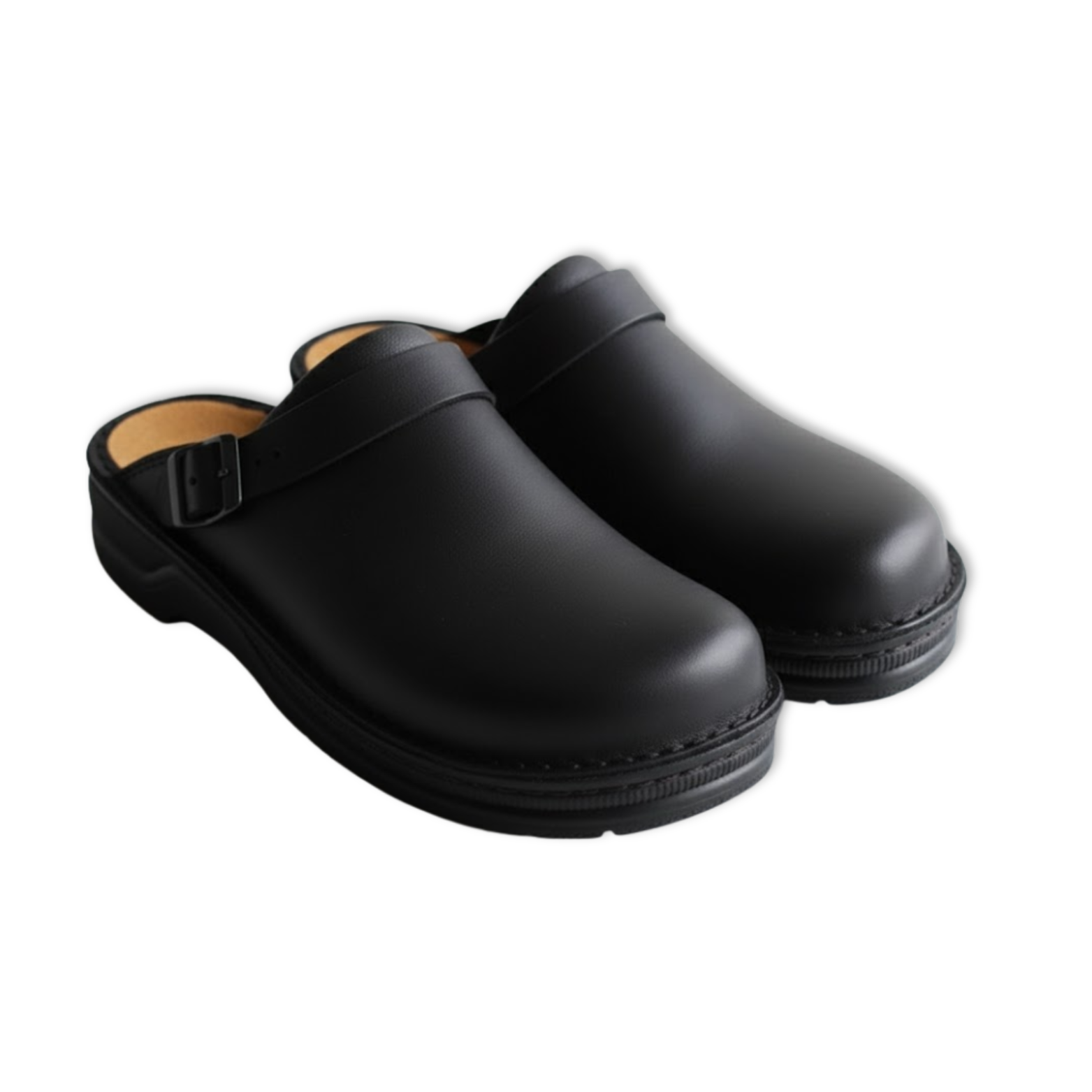 Men Retro Suede Slippers Adjustable Buckle Thick Bottom Mules Clogs