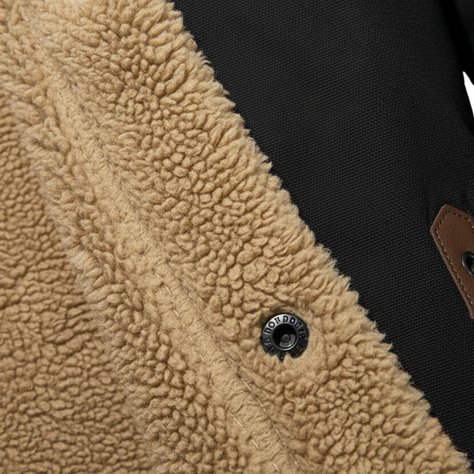 Men's Winter Faux Shearling Lined Warm Coat Buttoned Parka Casual Tops