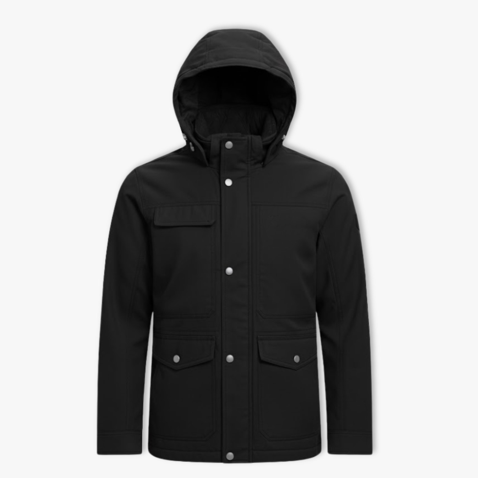 Men's Fleece Lined Cargo Jacket Hooded Winter Tactical Outerwear Thick Warm Coat