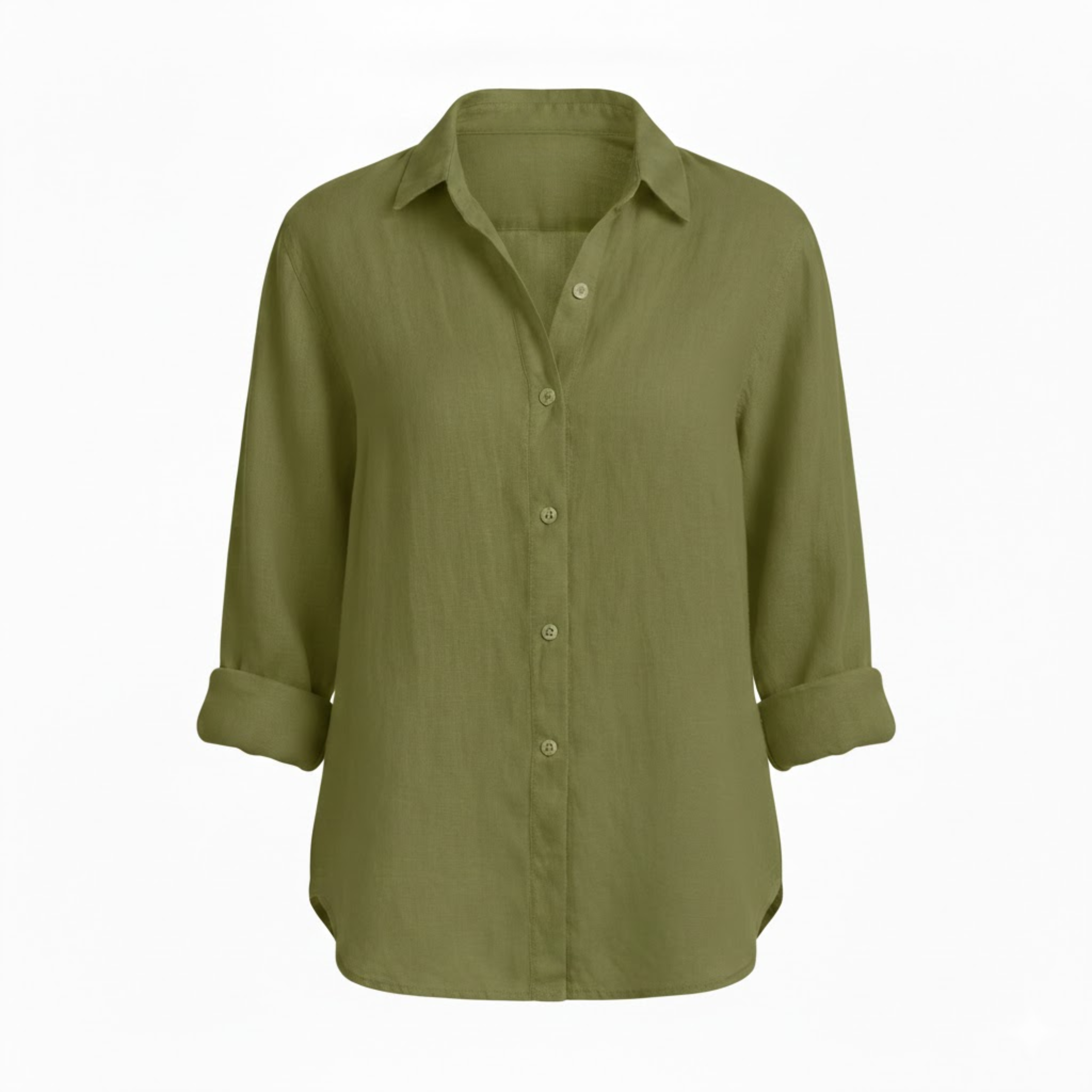 Women's Cotton Linen T-Shirt Half Sleeve Turn-Down Collar Loose Fit Casual Tee Top