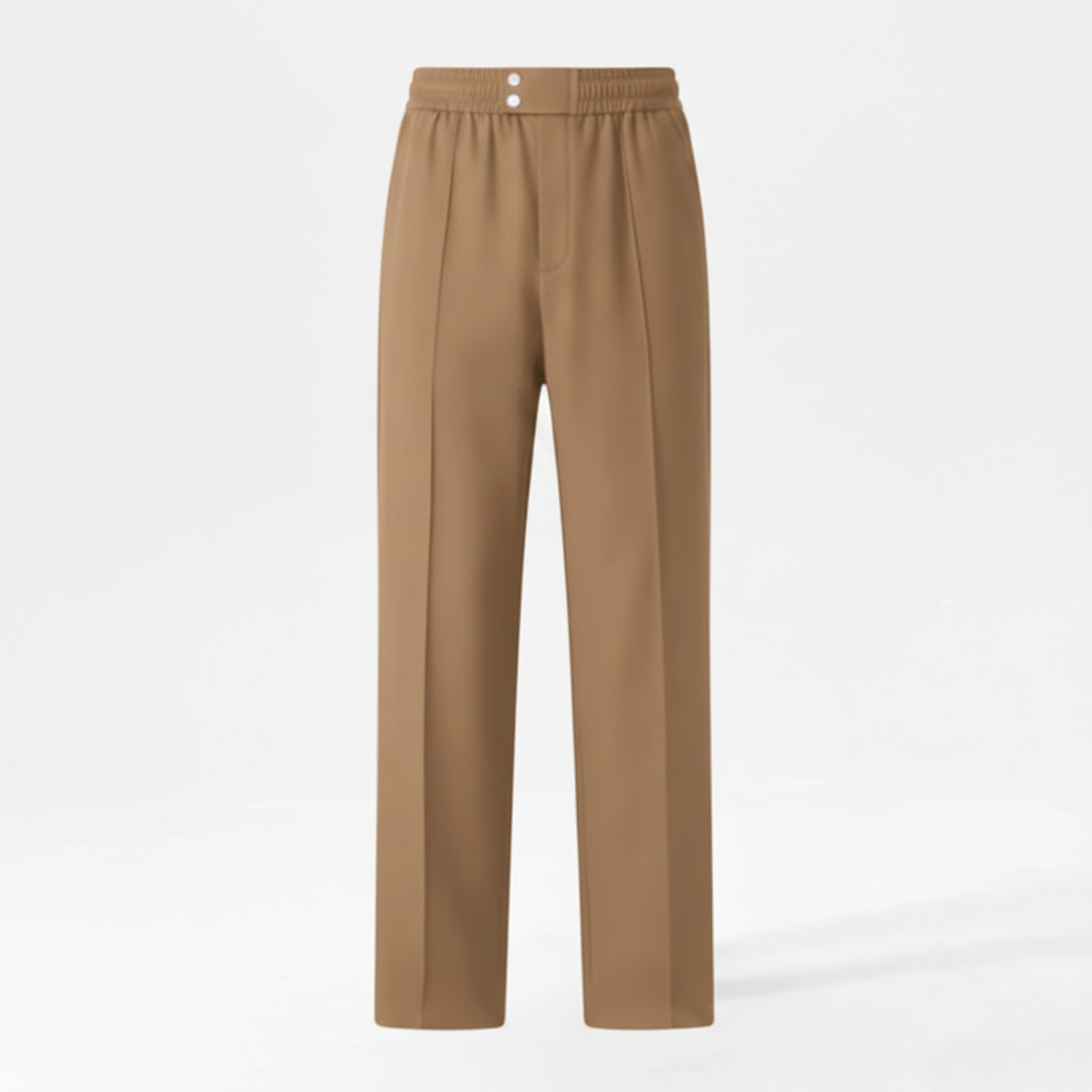 Men's Silk Ice Casual Pants Loose Drapey Straight Leg Solid Color Trousers