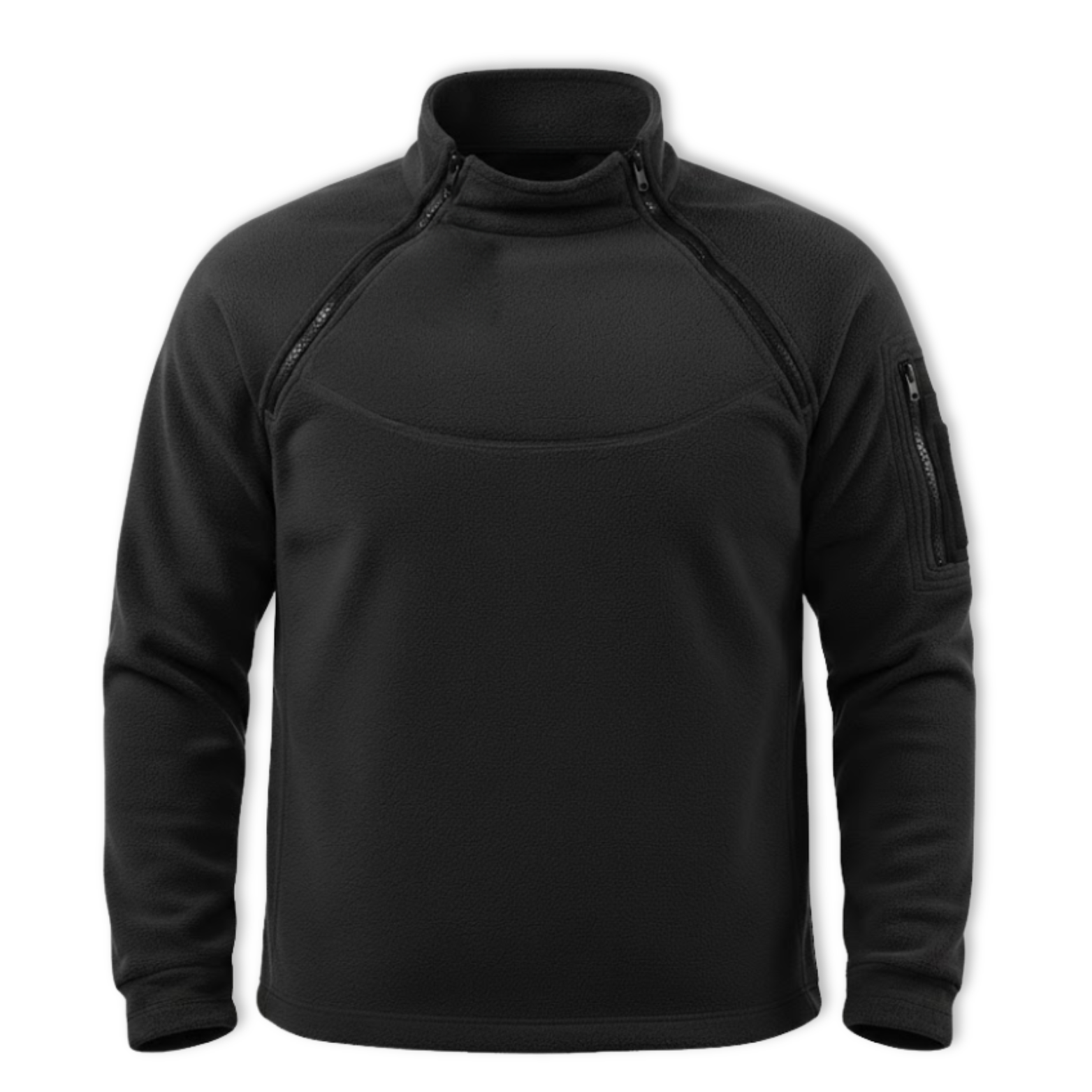 Mens Tactical Outdoor Polar Fleece Jacket Hunting Clothes Warm Zipper Pullover