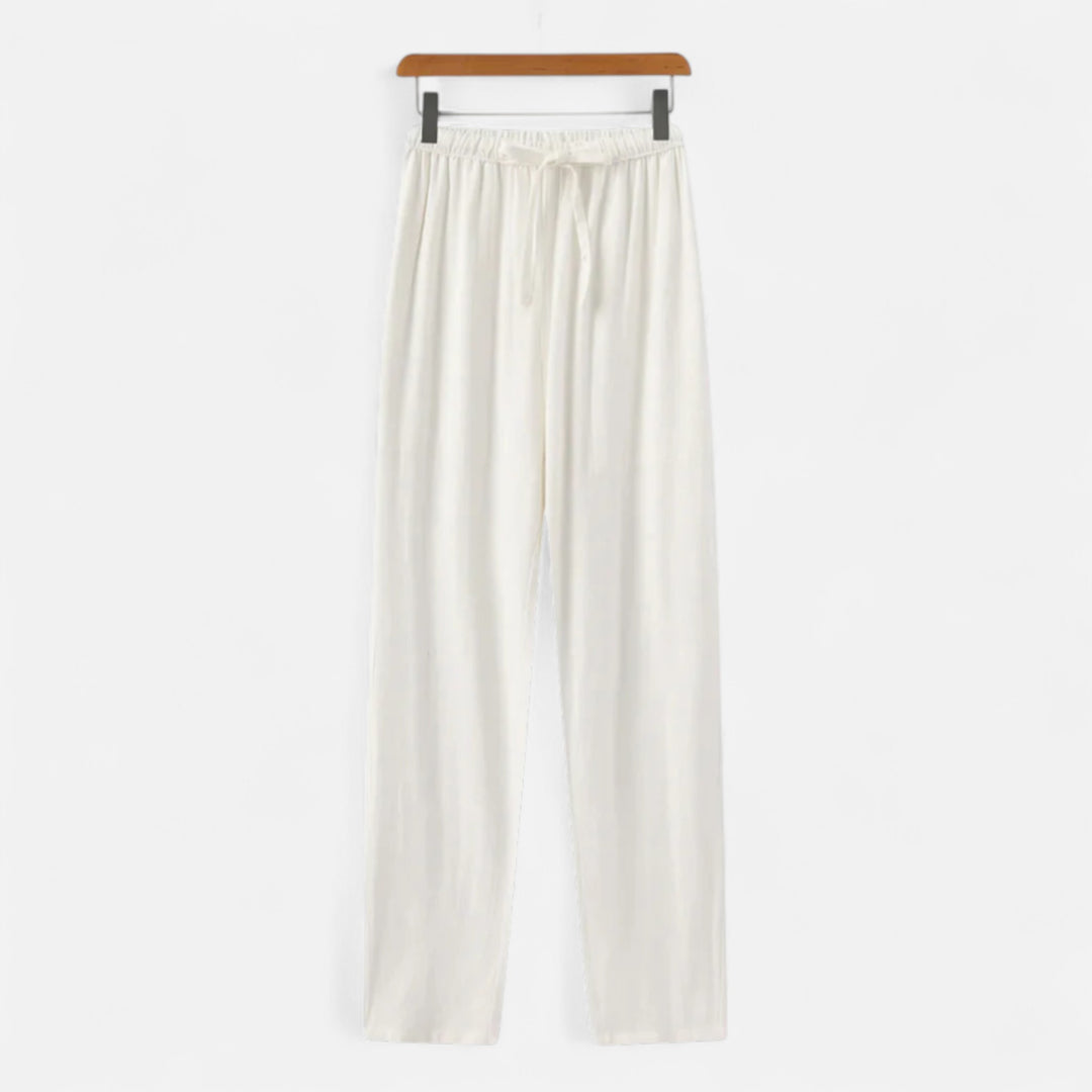 Veroux Mode | Men’s Slim Fit Linen Trousers – Streamlined Elegance, Cool Precision