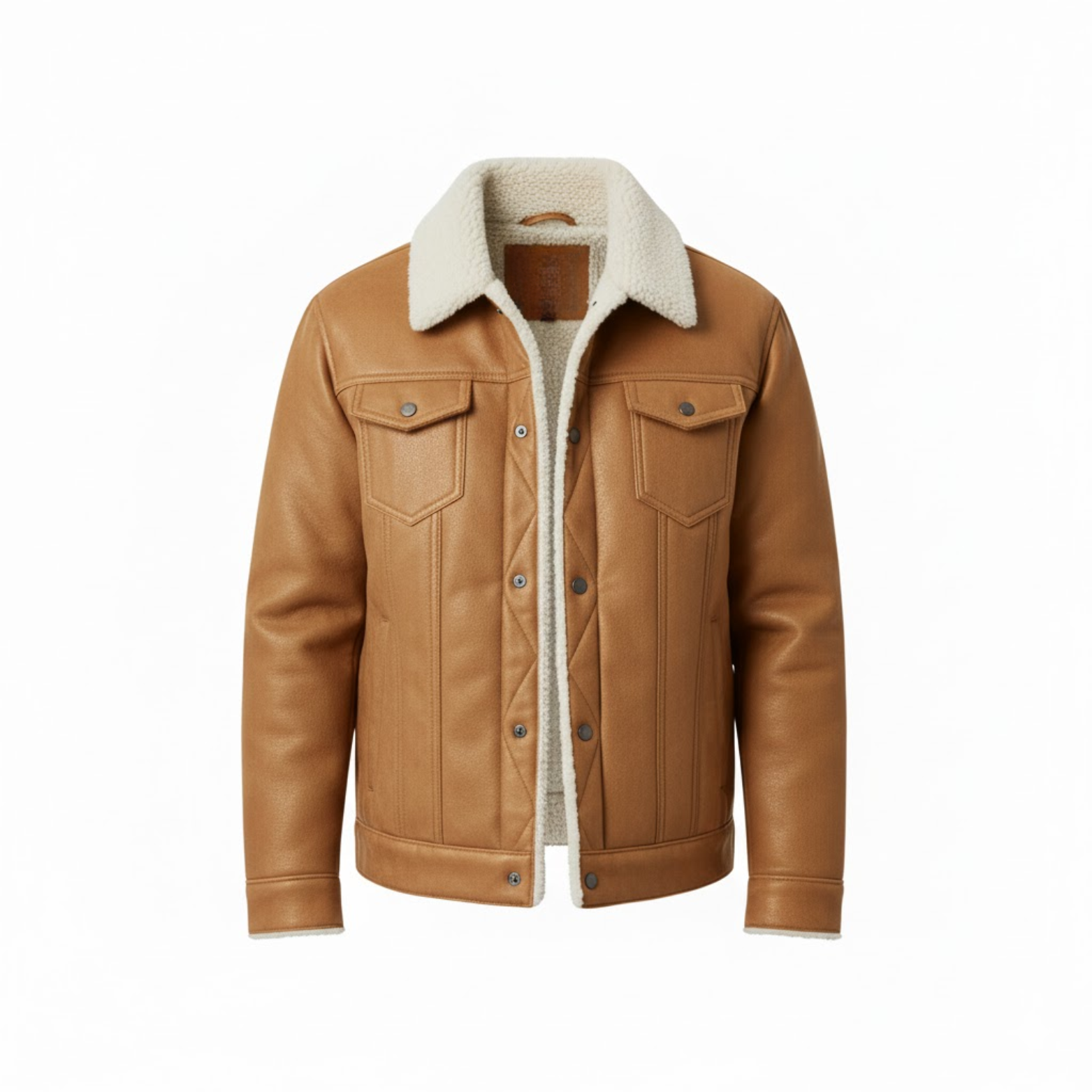 High Quality Thicken Suede Leather Jacket Casual Winter Coat