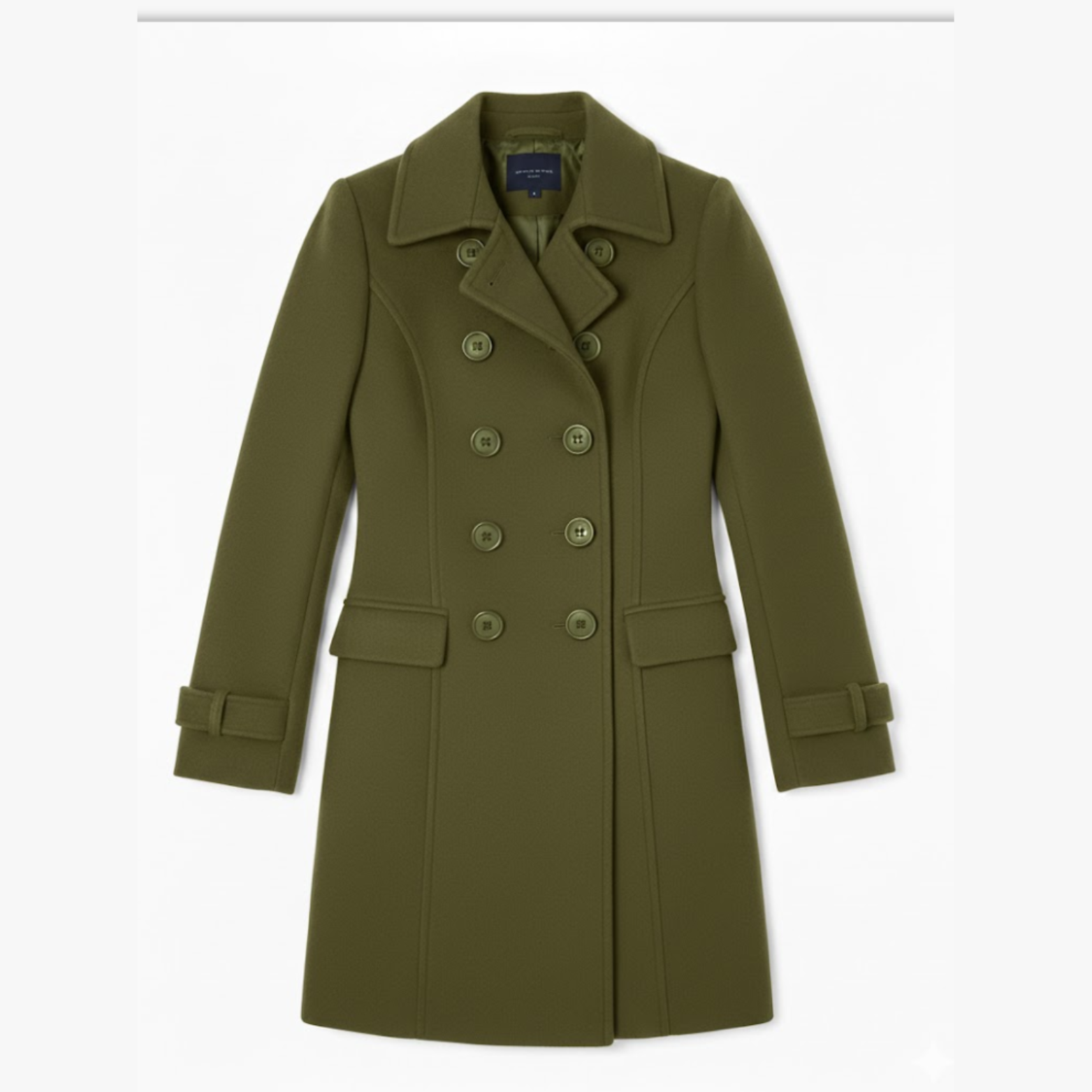 Women's Double Breasted Overcoat Loose Fit Lapel Collar Solid Pocketed Long Jacket