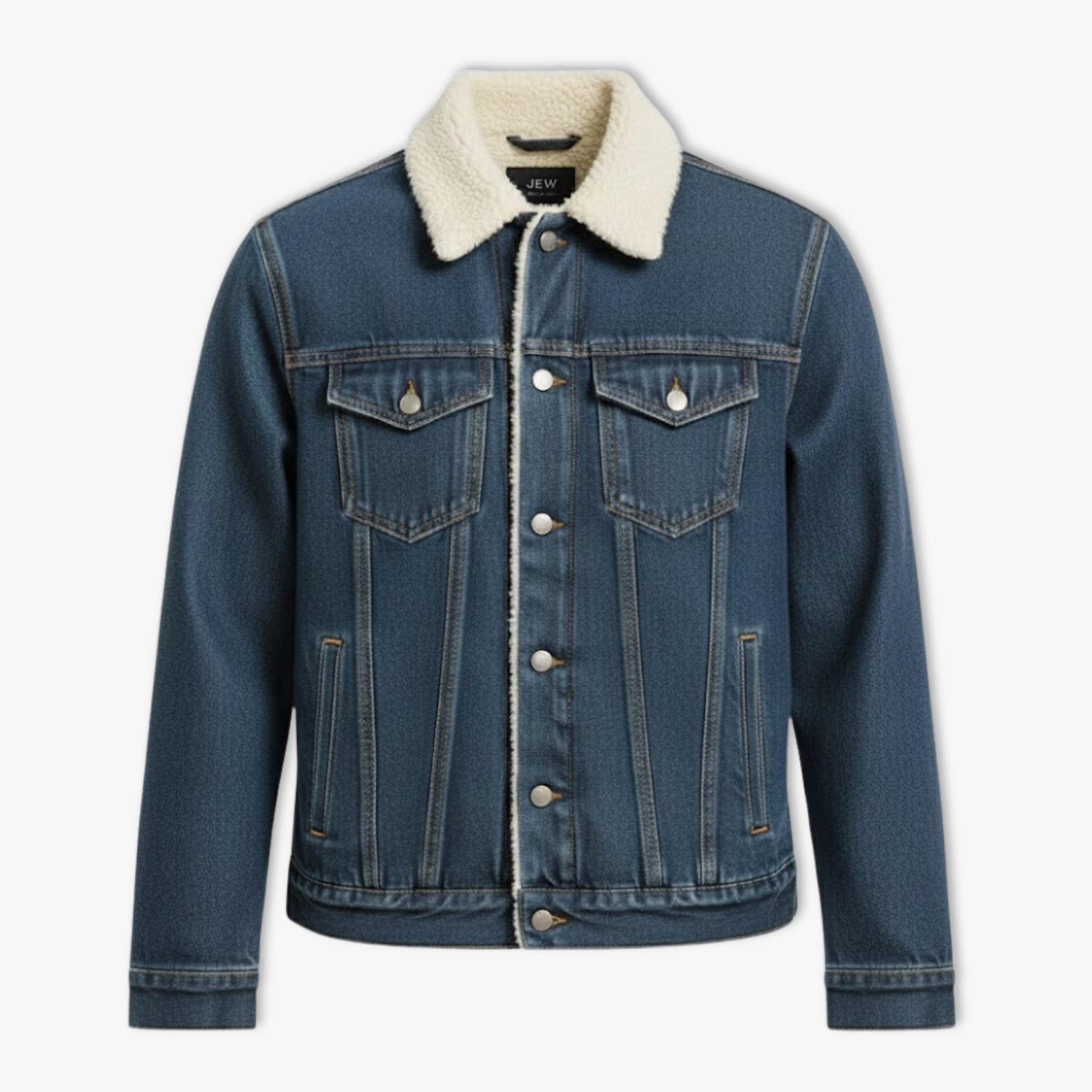 Men's Sherpa Lined Corduroy Trucker Jacket Cotton Fleece Cargo Workwear Coat