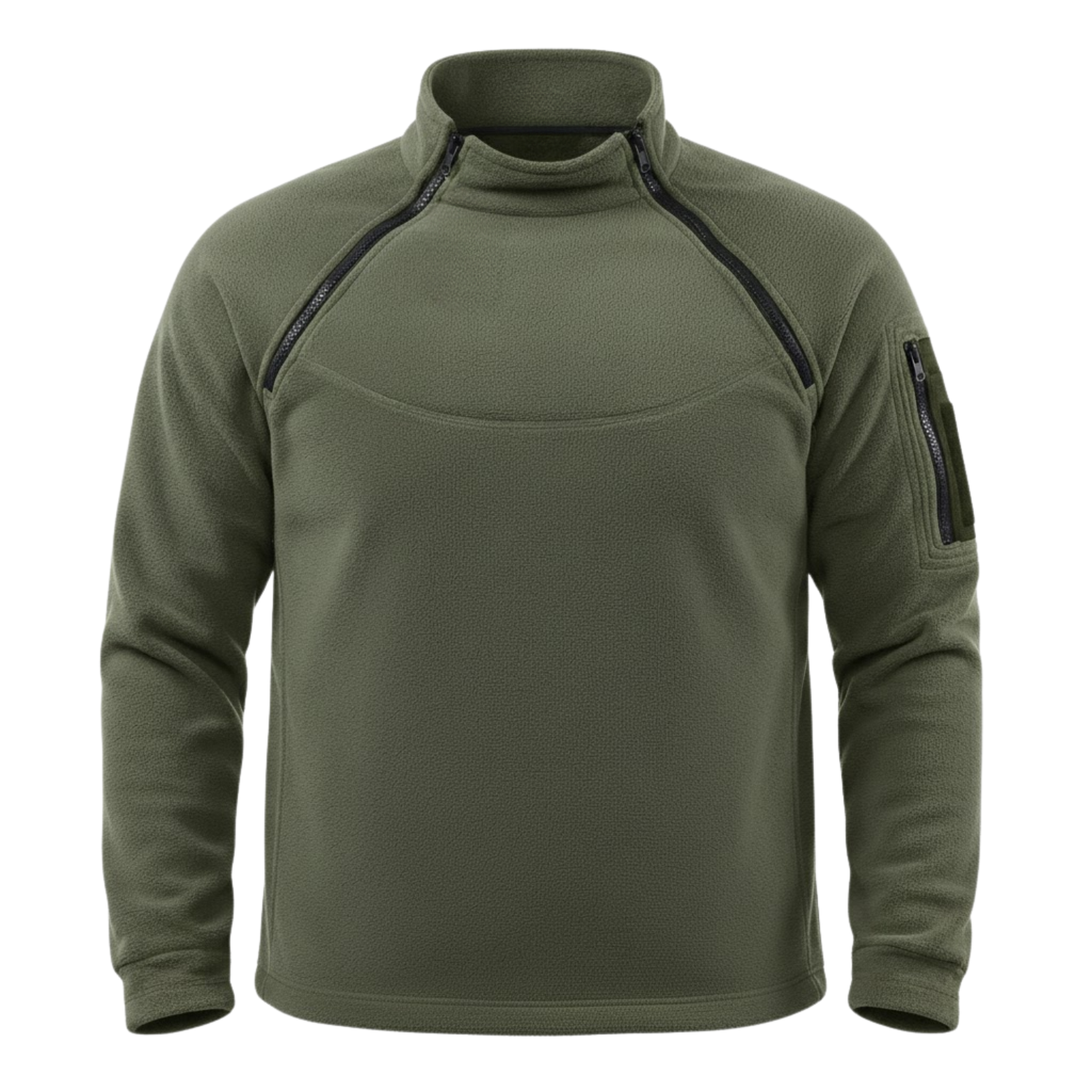 Mens Tactical Outdoor Polar Fleece Jacket Hunting Clothes Warm Zipper Pullover