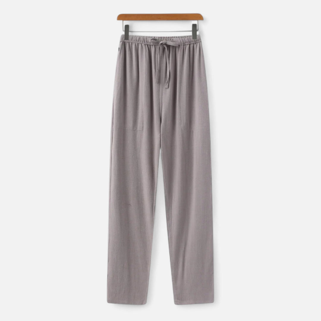 Veroux Mode | Men’s Slim Fit Linen Trousers – Streamlined Elegance, Cool Precision