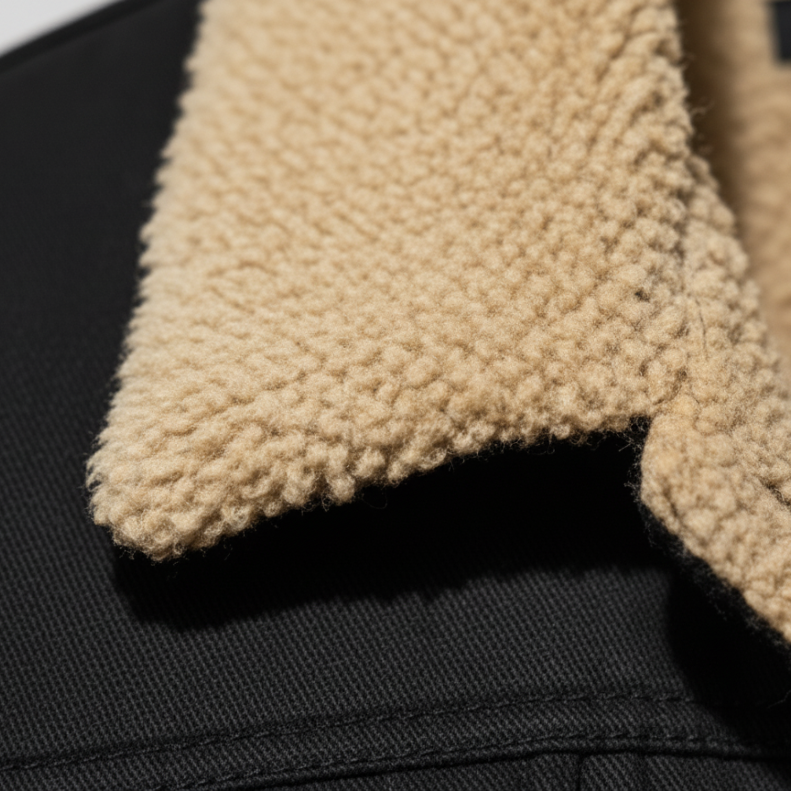 Men's Winter Faux Shearling Lined Warm Coat Buttoned Parka Casual Tops