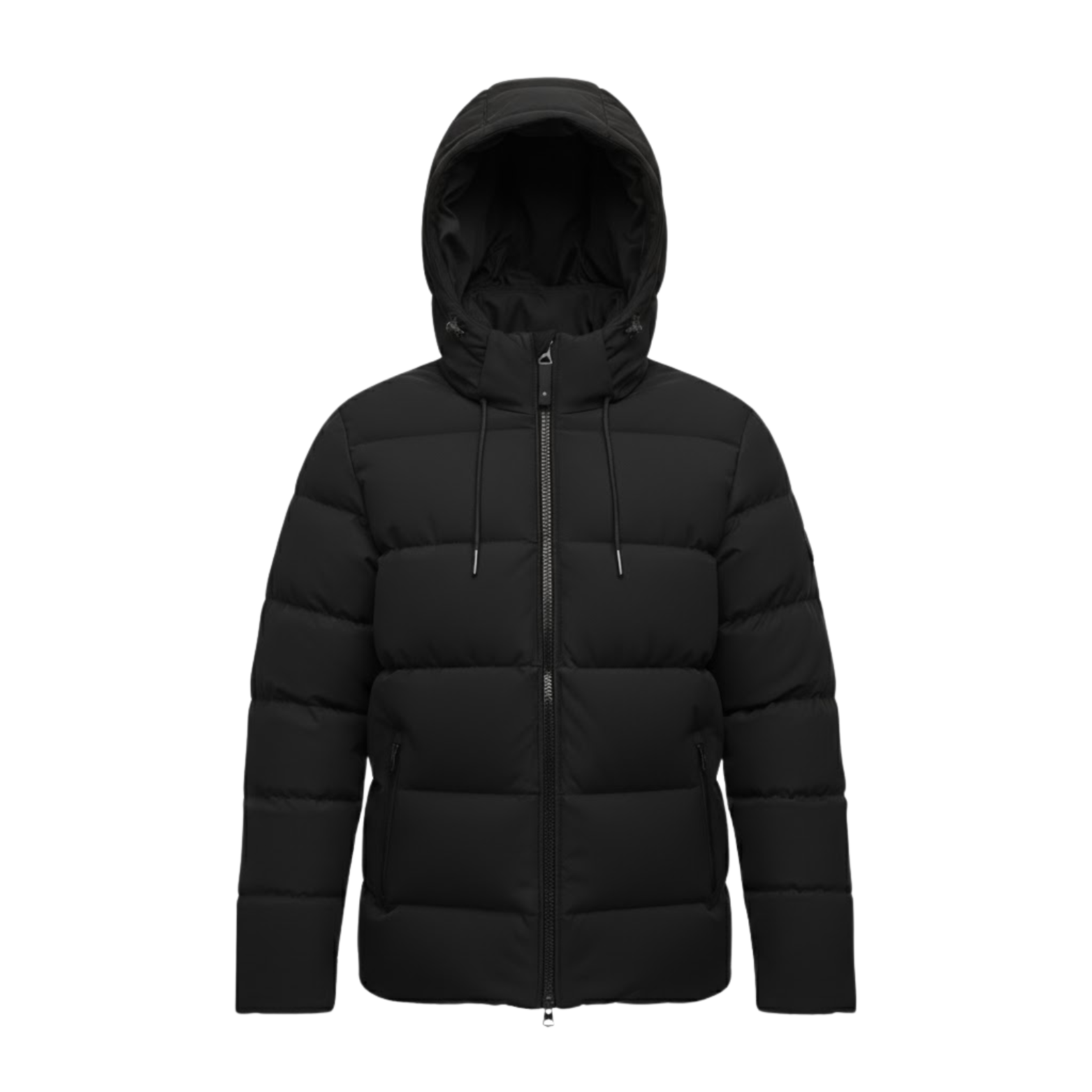 Men's Fleece Lined Puffer Jacket Cotton Filled Winter Warm Hooded Outerwear