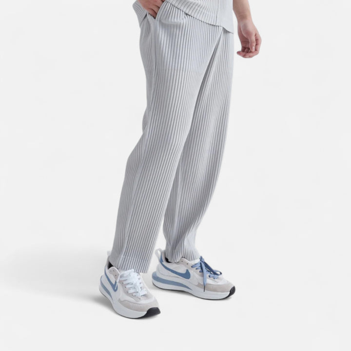 Veroux Mode | Men’s Ribbed Cotton Trousers – Textured Comfort, Elevated Everyday Style